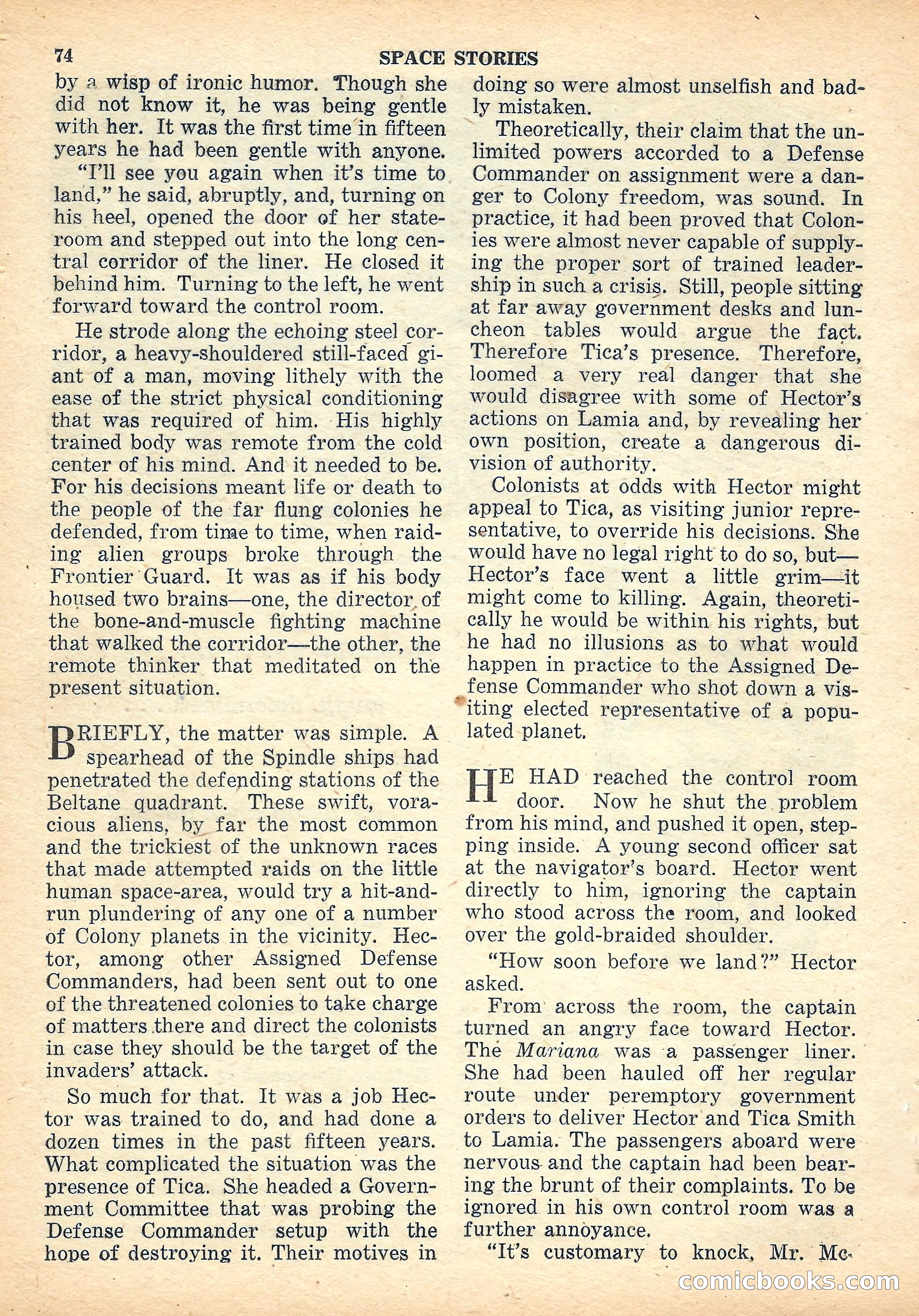 Space Stories, October 1952 — page 74 of 132