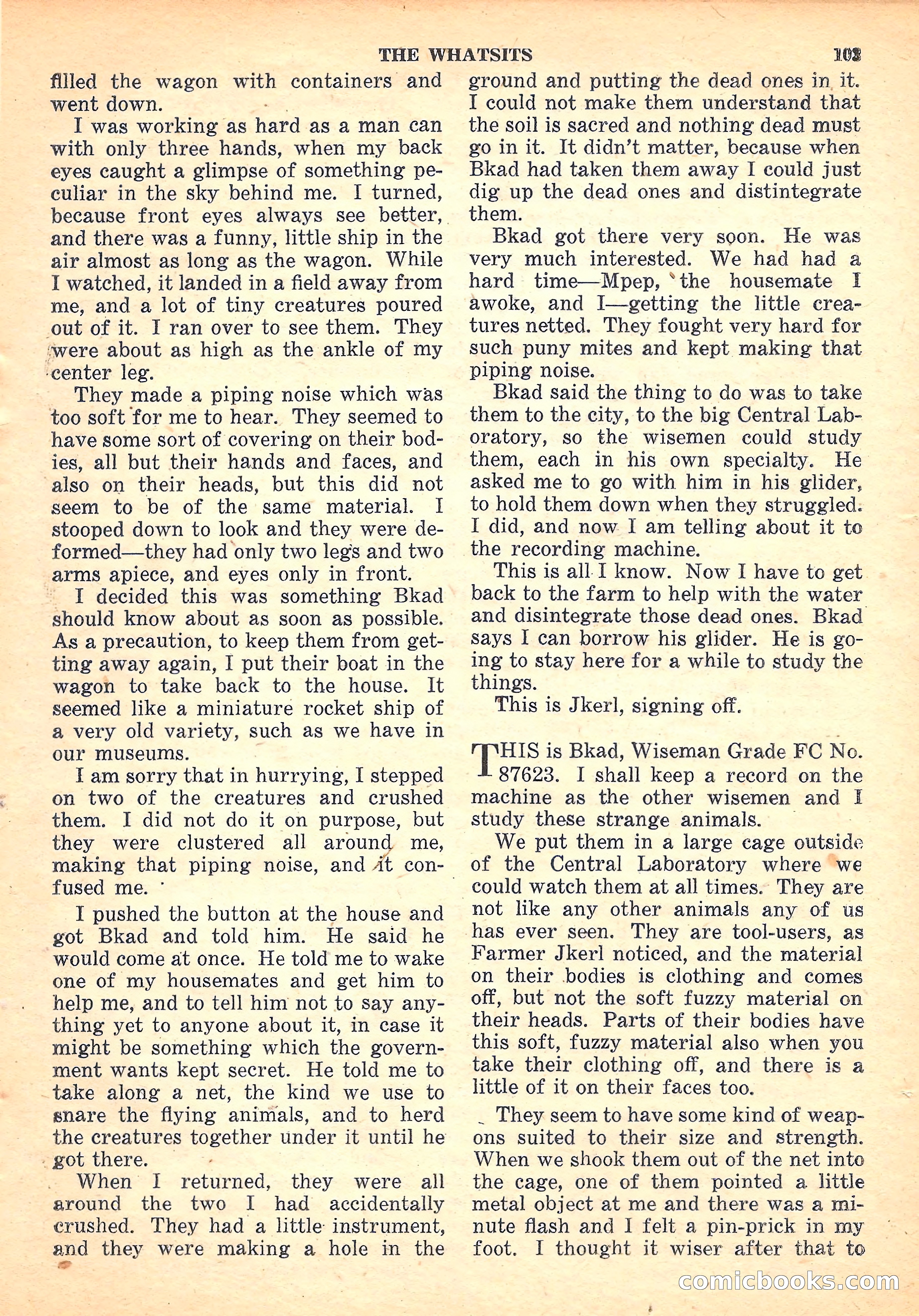 Space Stories, October 1952 — page 103 of 132