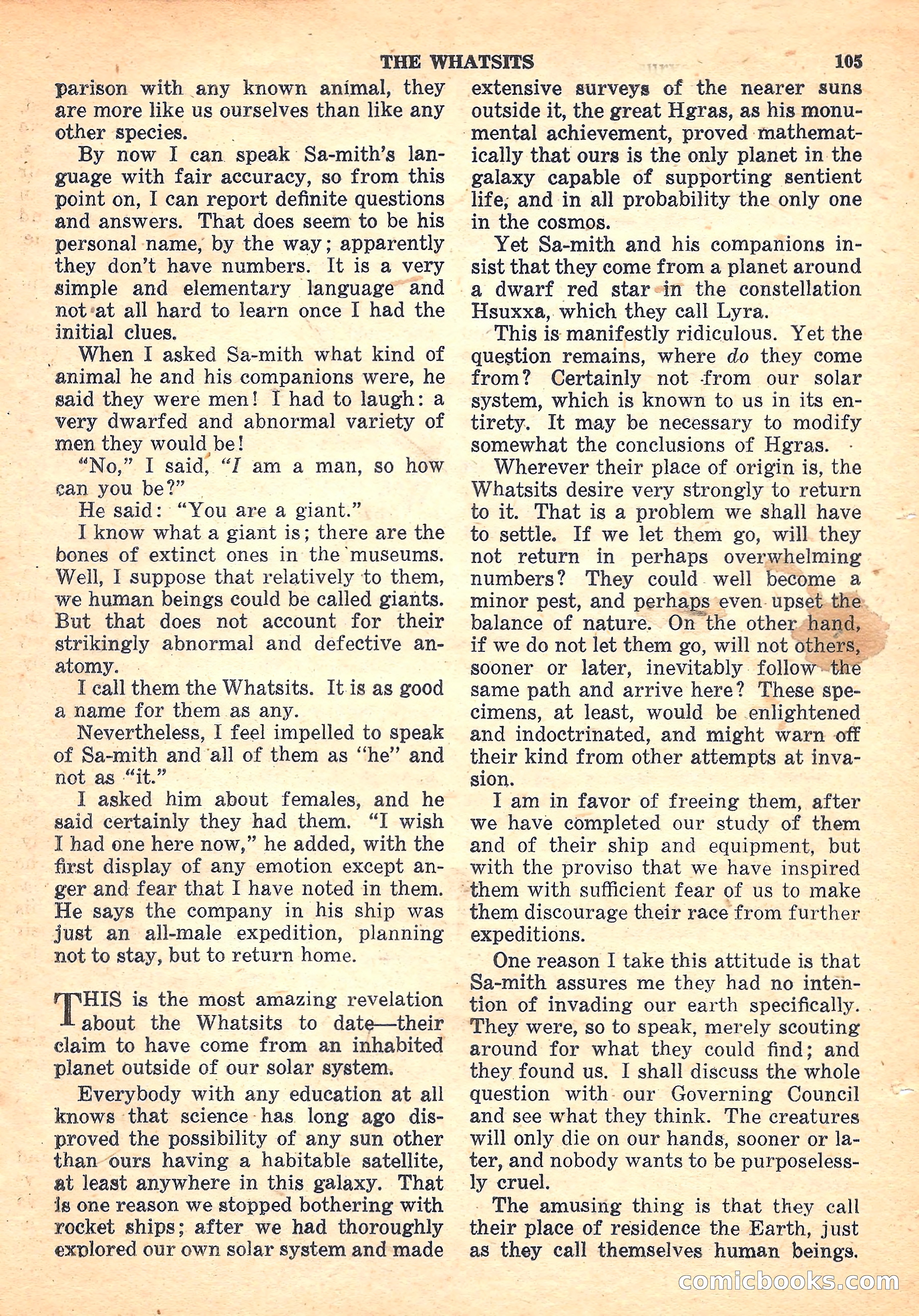 Space Stories, October 1952 — page 105 of 132