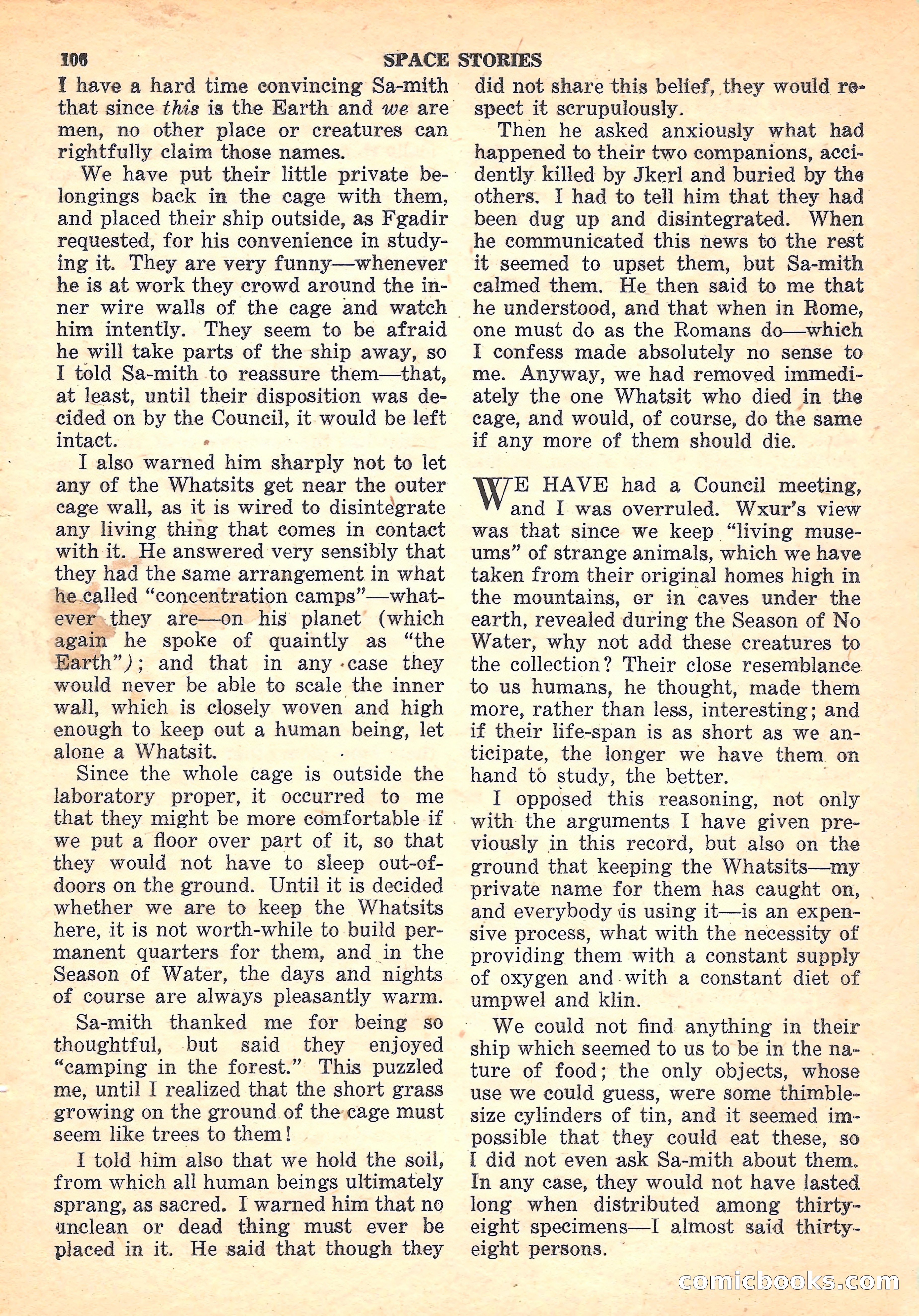 Space Stories, October 1952 — page 106 of 132