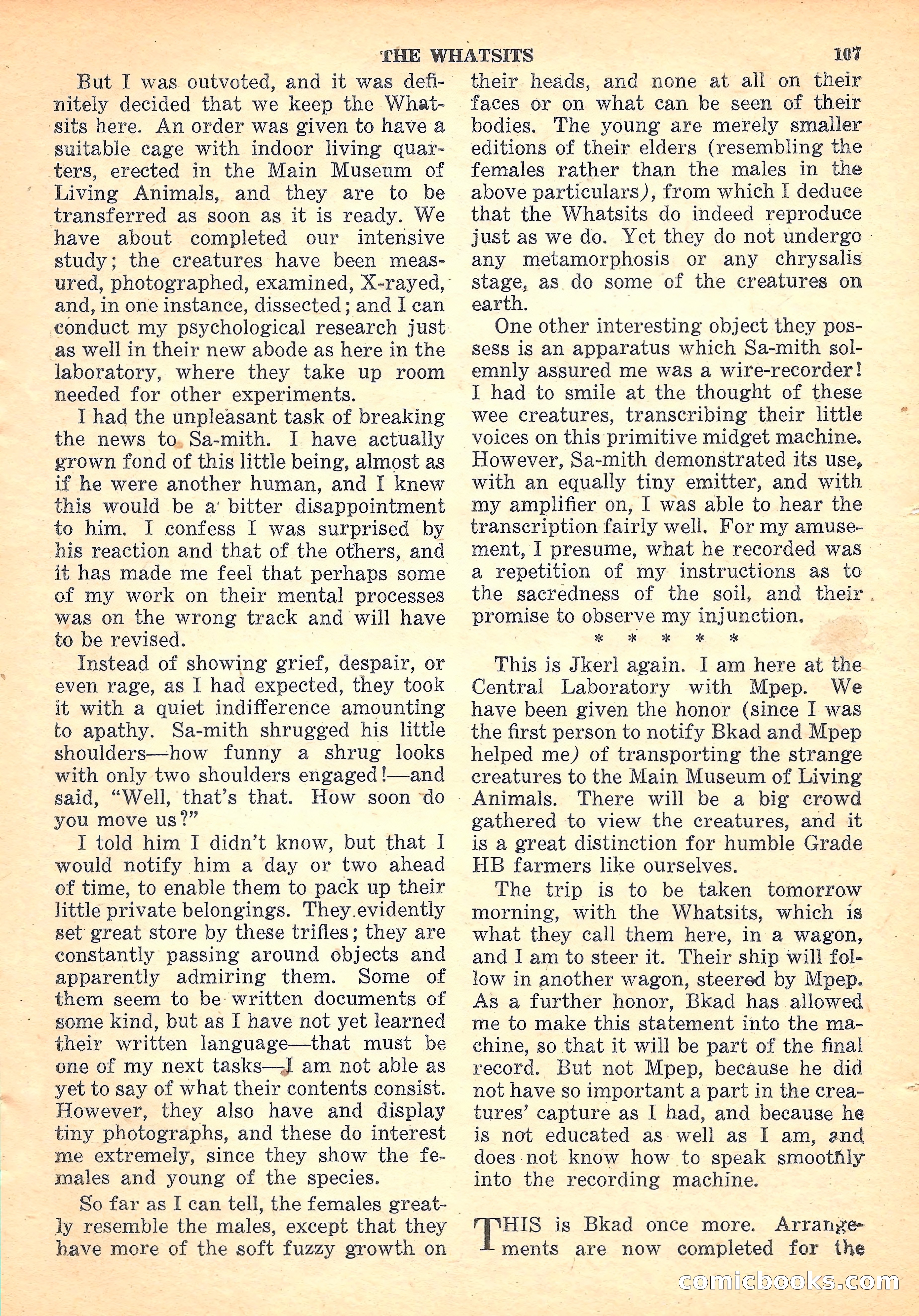 Space Stories, October 1952 — page 107 of 132