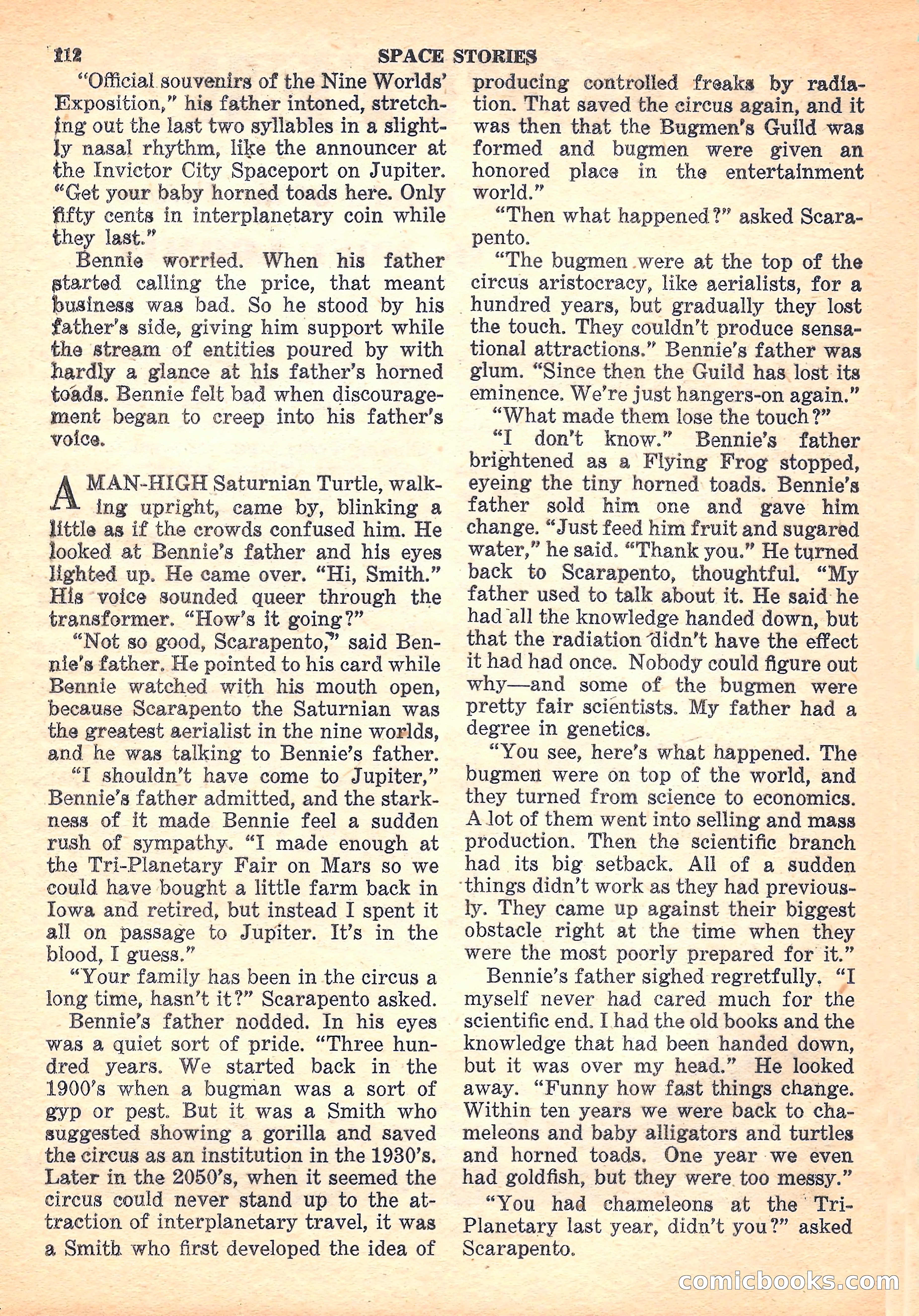 Space Stories, October 1952 — page 112 of 132