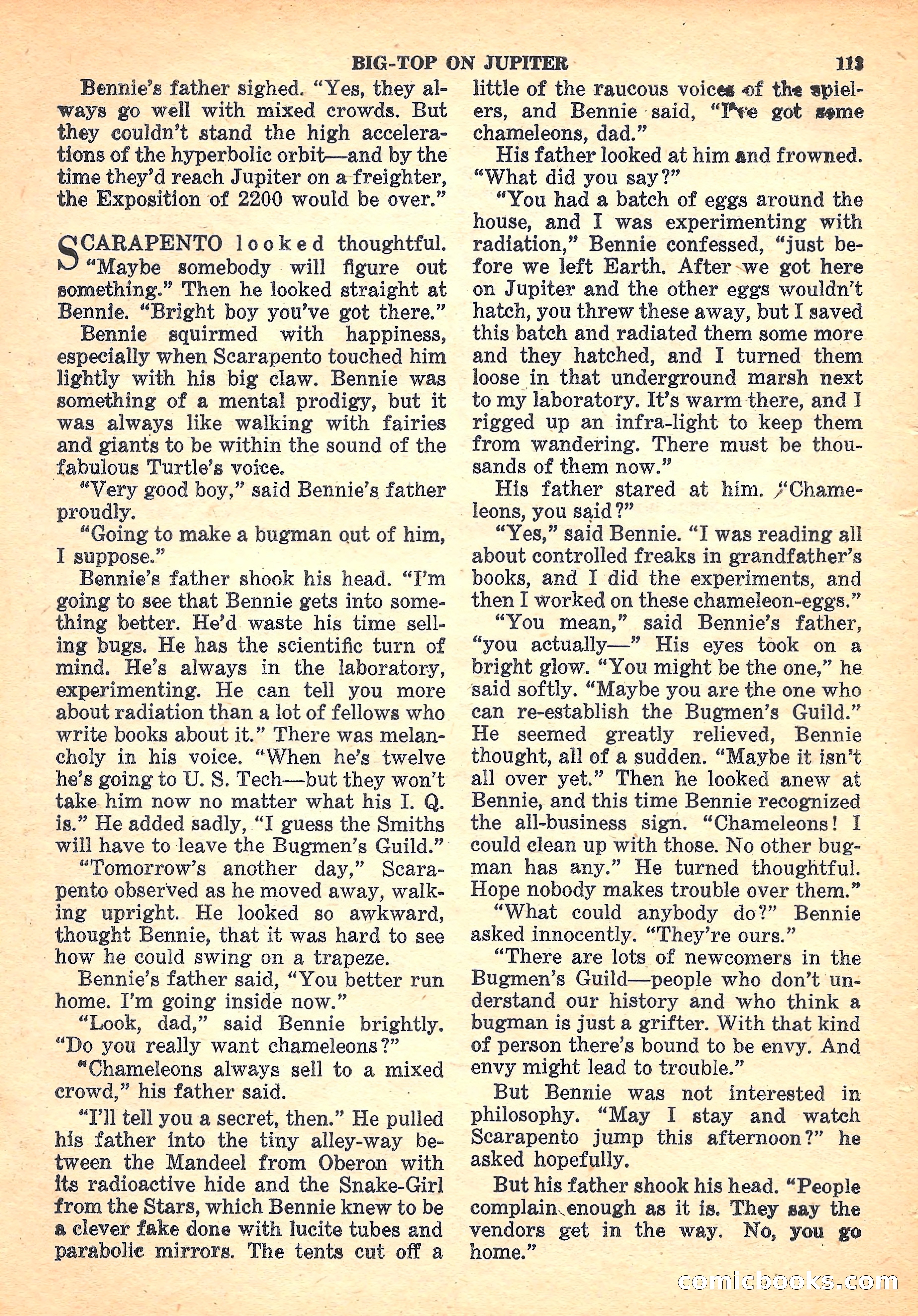 Space Stories, October 1952 — page 113 of 132
