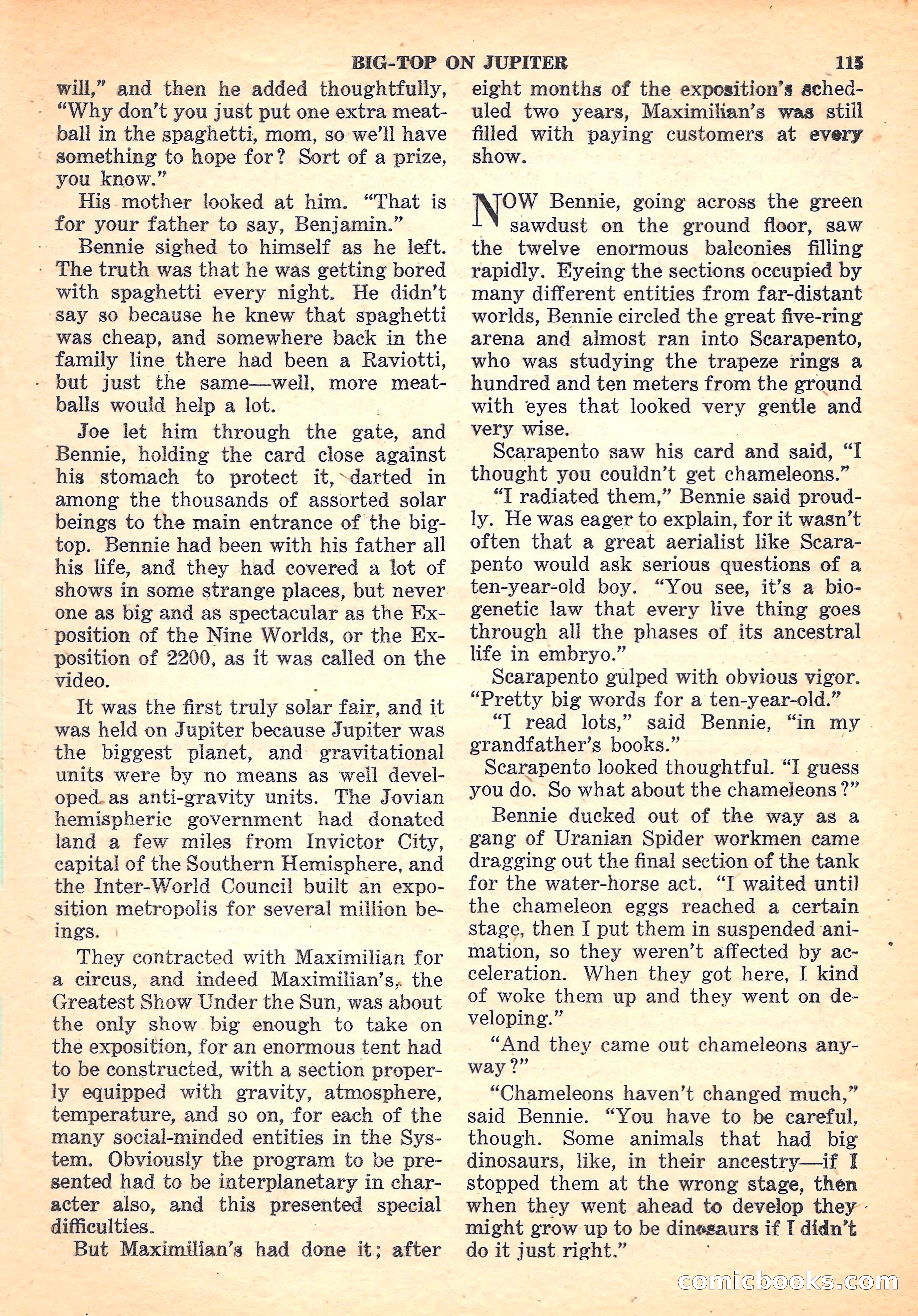 Space Stories, October 1952 — page 115 of 132