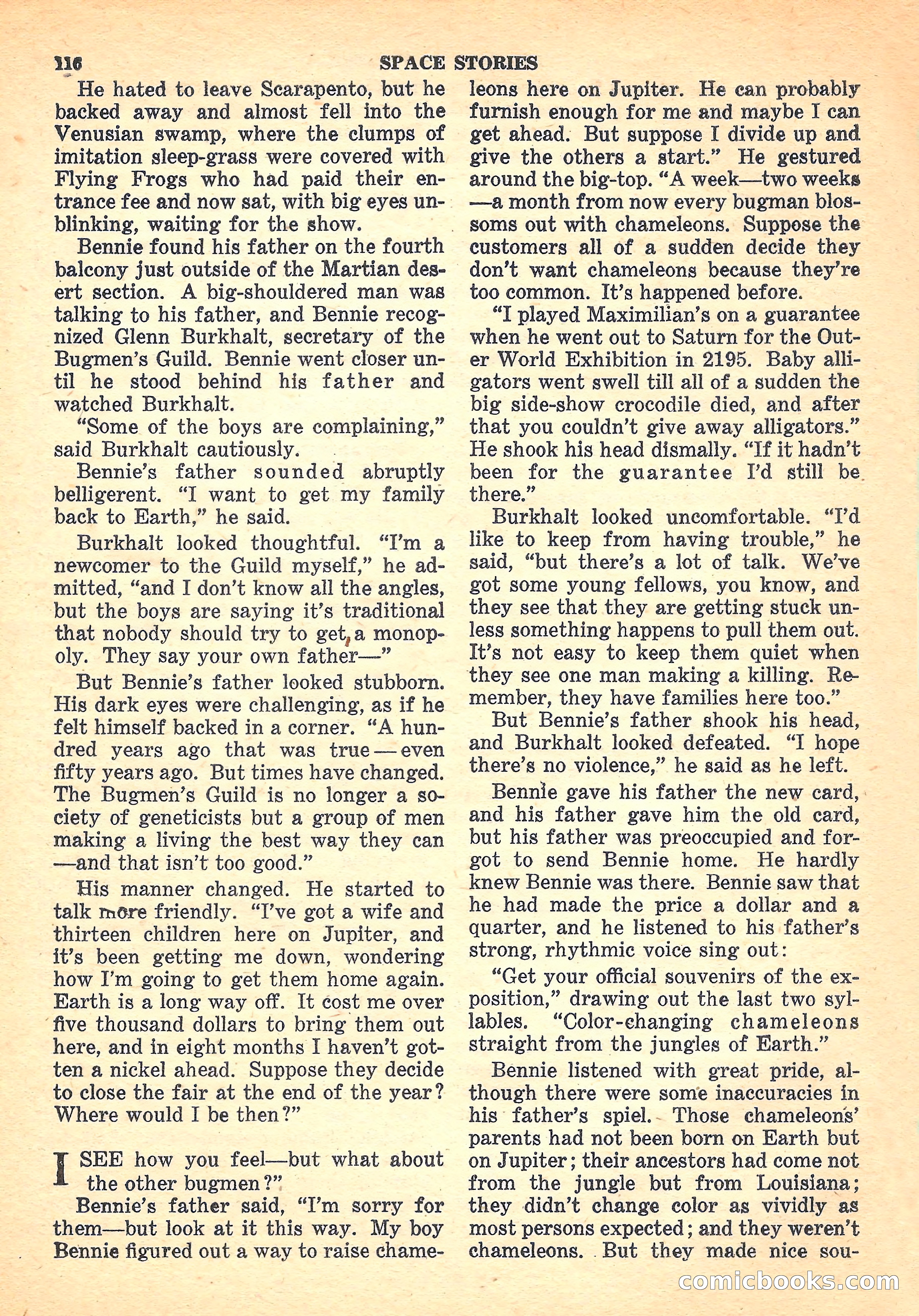 Space Stories, October 1952 — page 116 of 132
