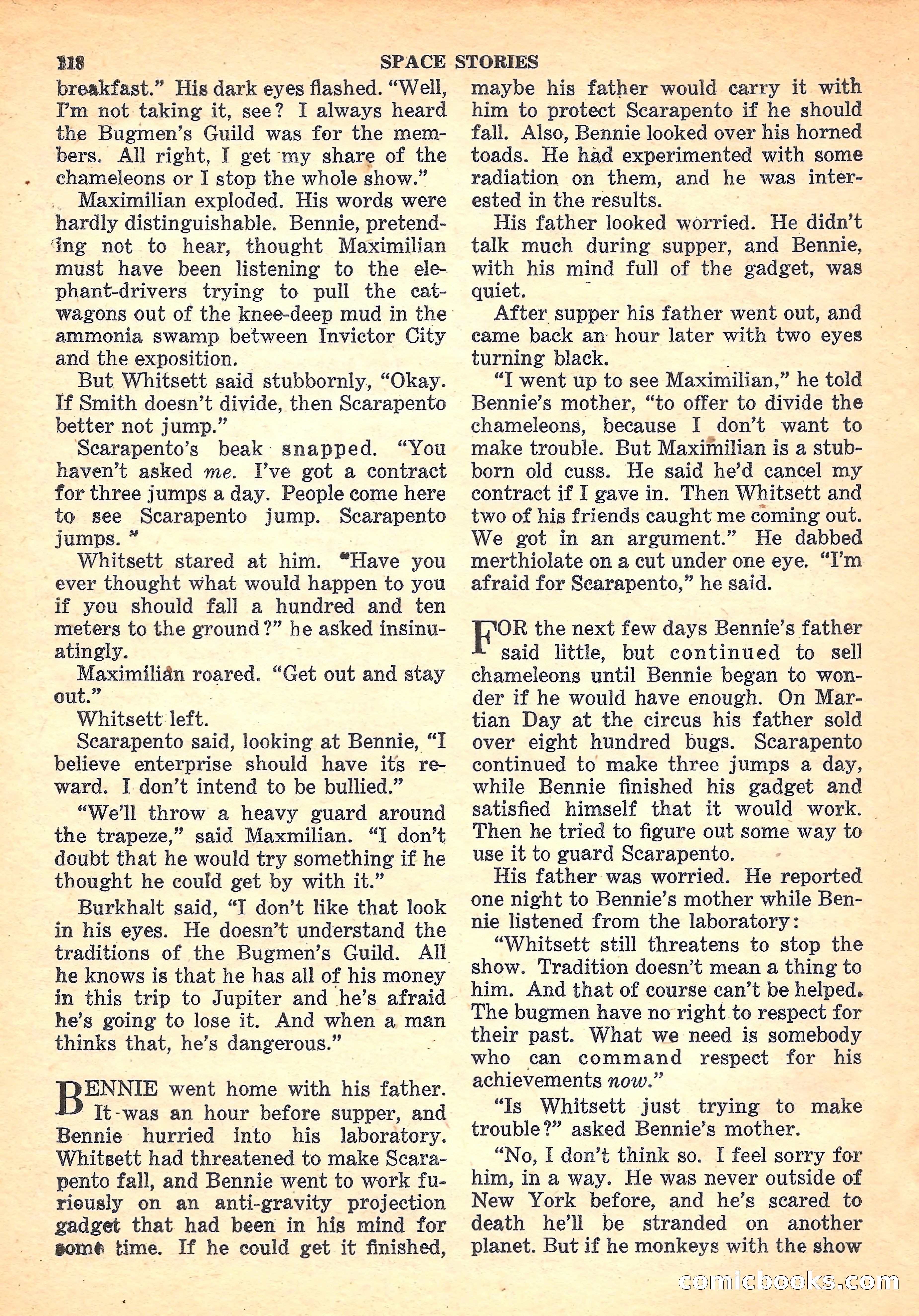 Space Stories, October 1952 — page 118 of 132