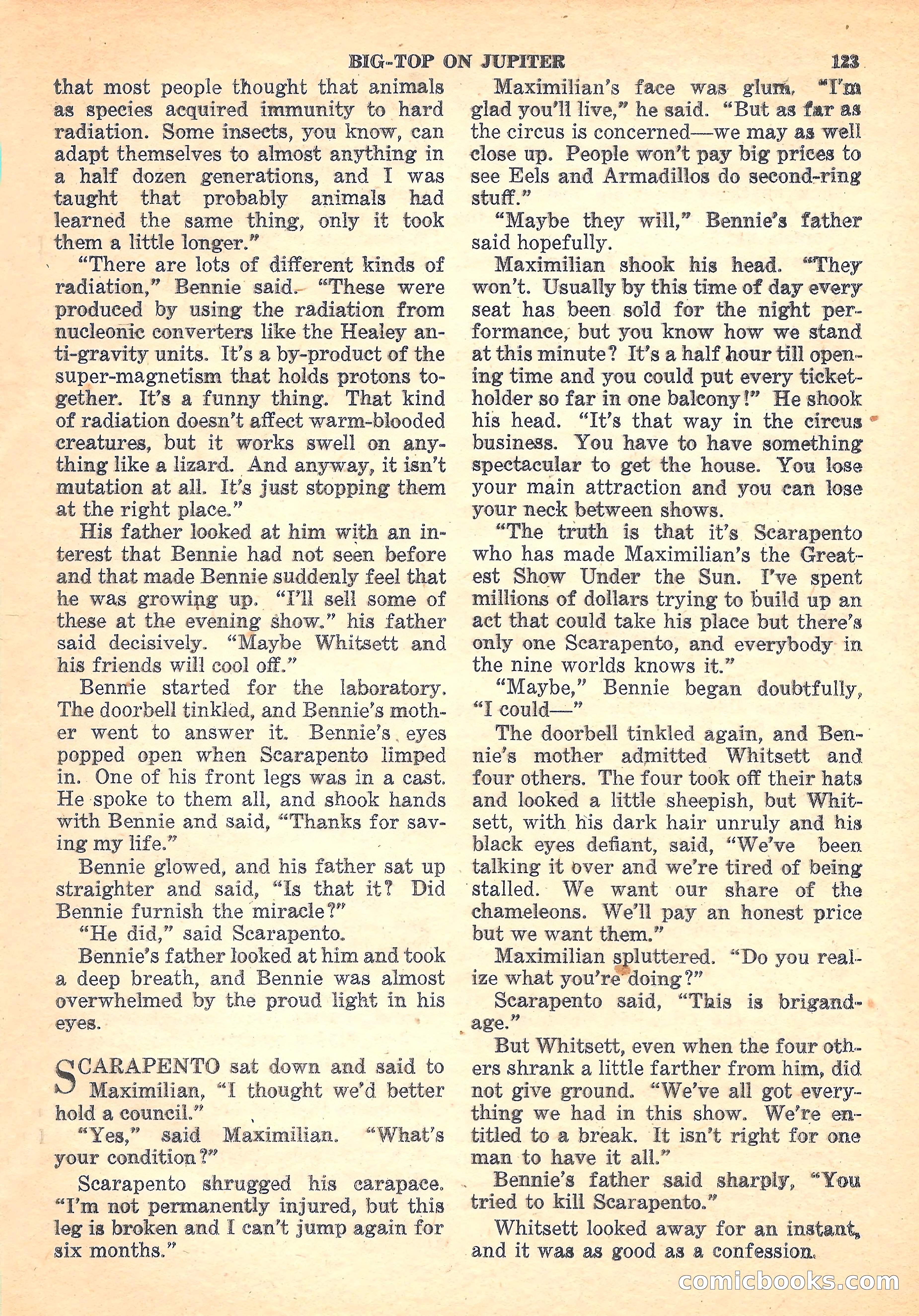 Space Stories, October 1952 — page 123 of 132