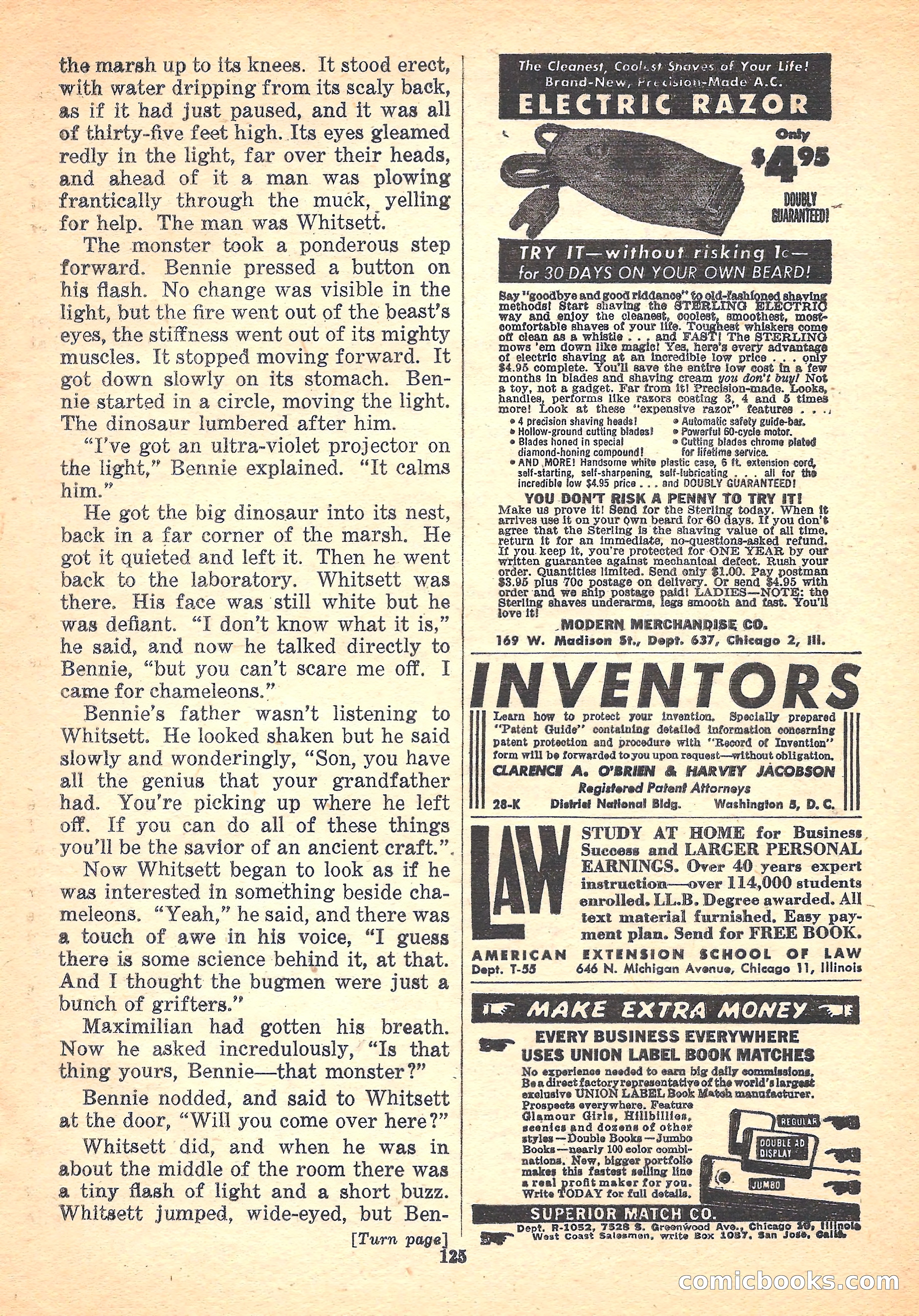 Space Stories, October 1952 — page 125 of 132