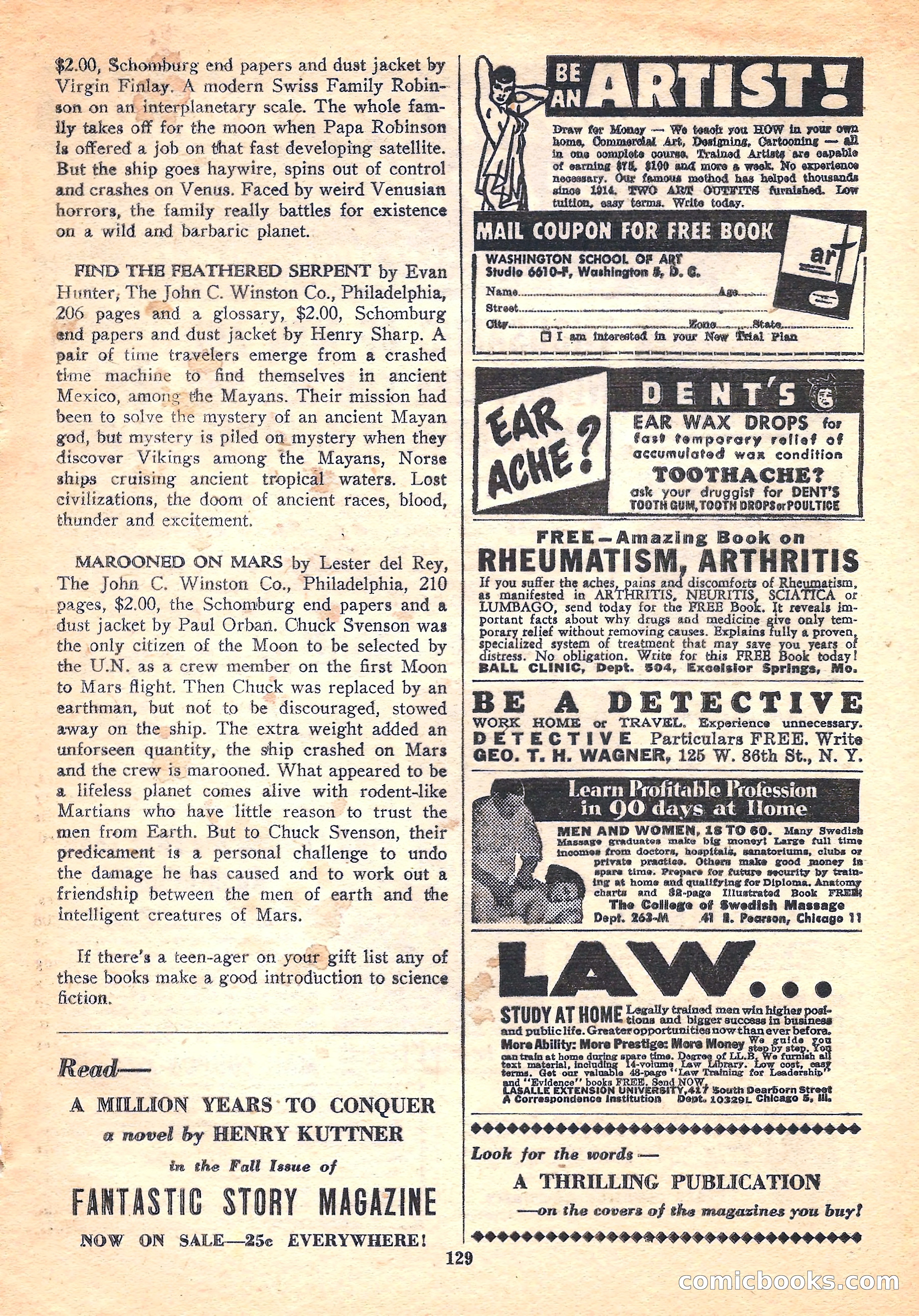 Space Stories, October 1952 — page 129 of 132
