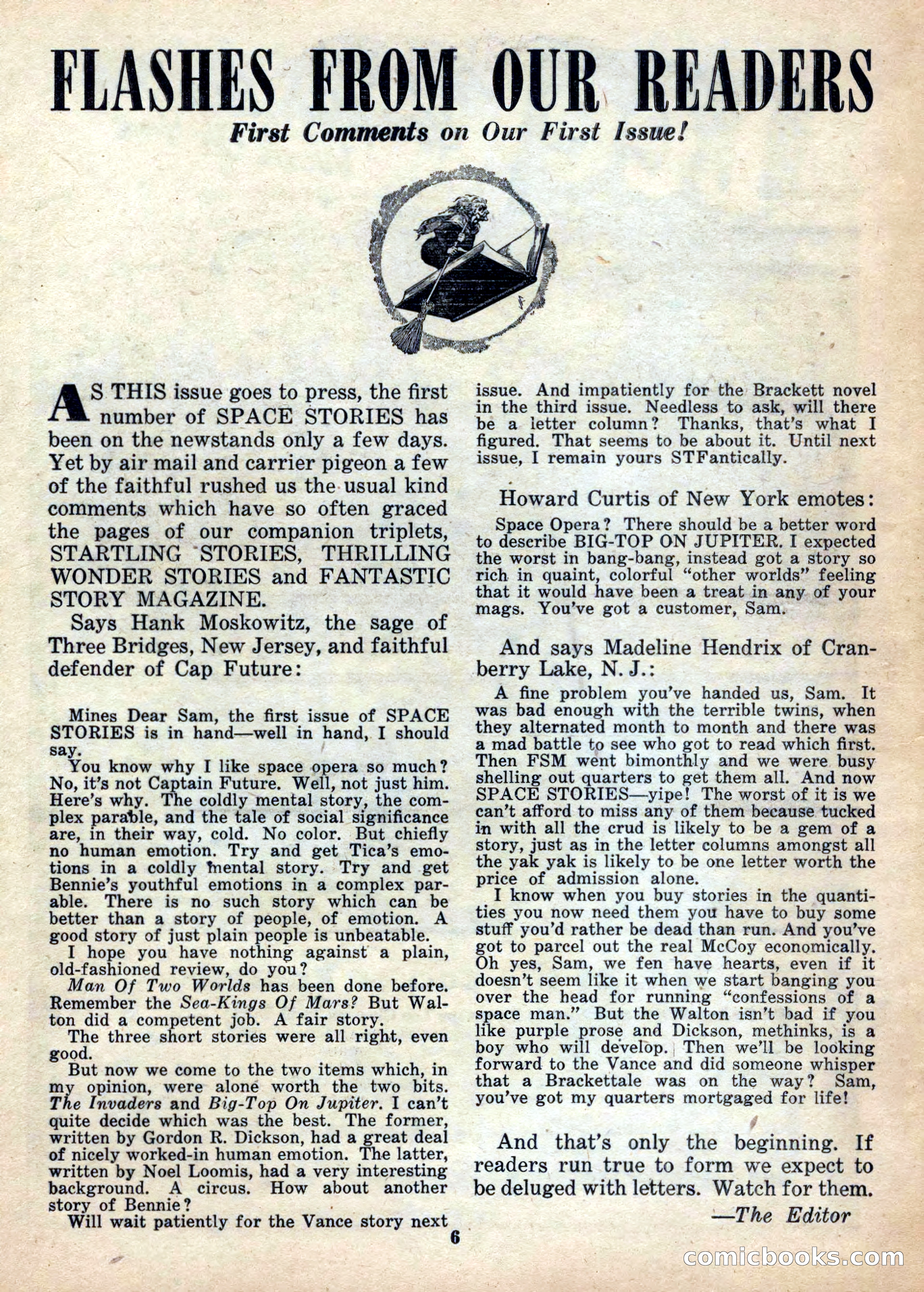 Space Stories, December 1952 — page 6 of 132
