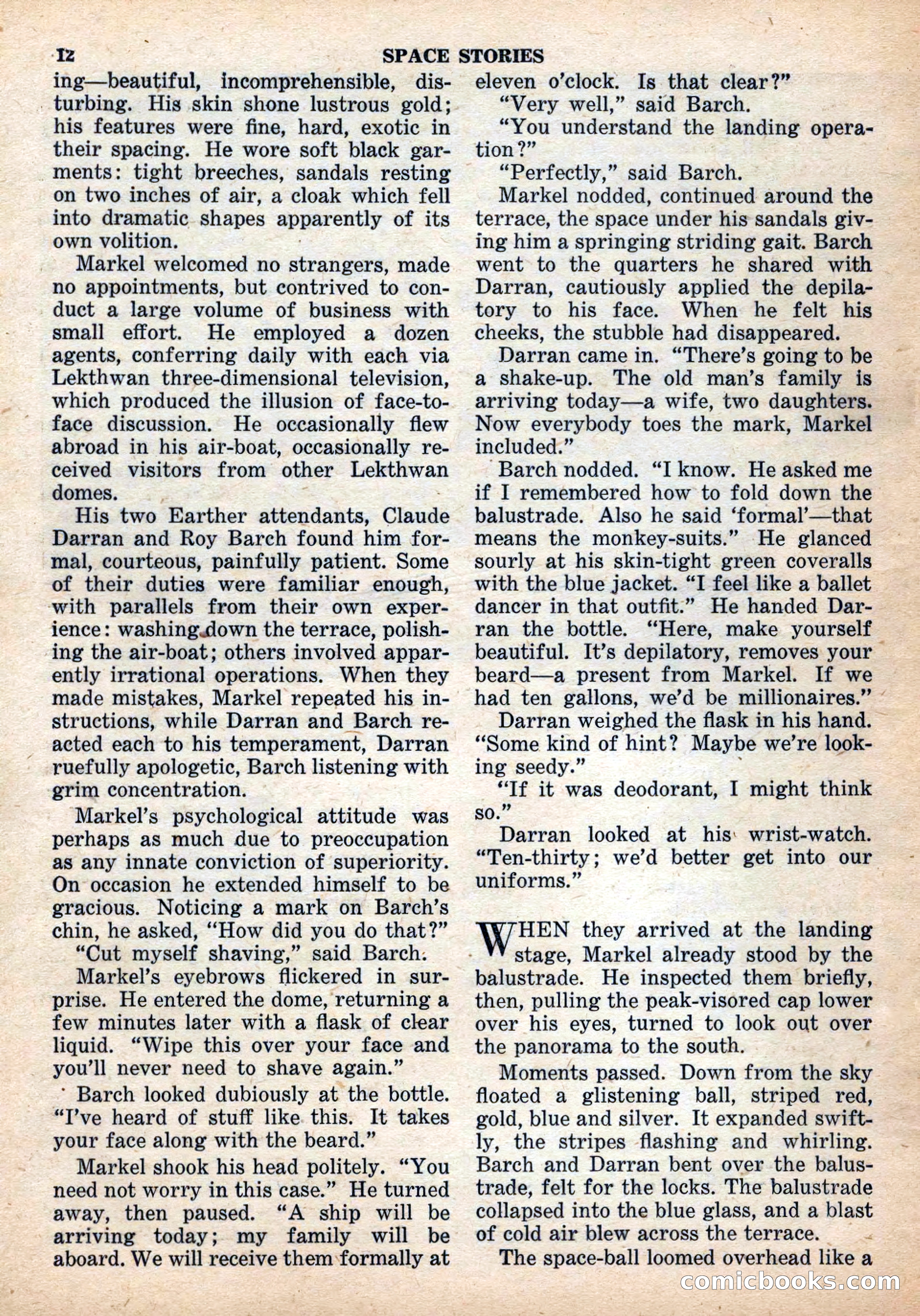 Space Stories, December 1952 — page 12 of 132
