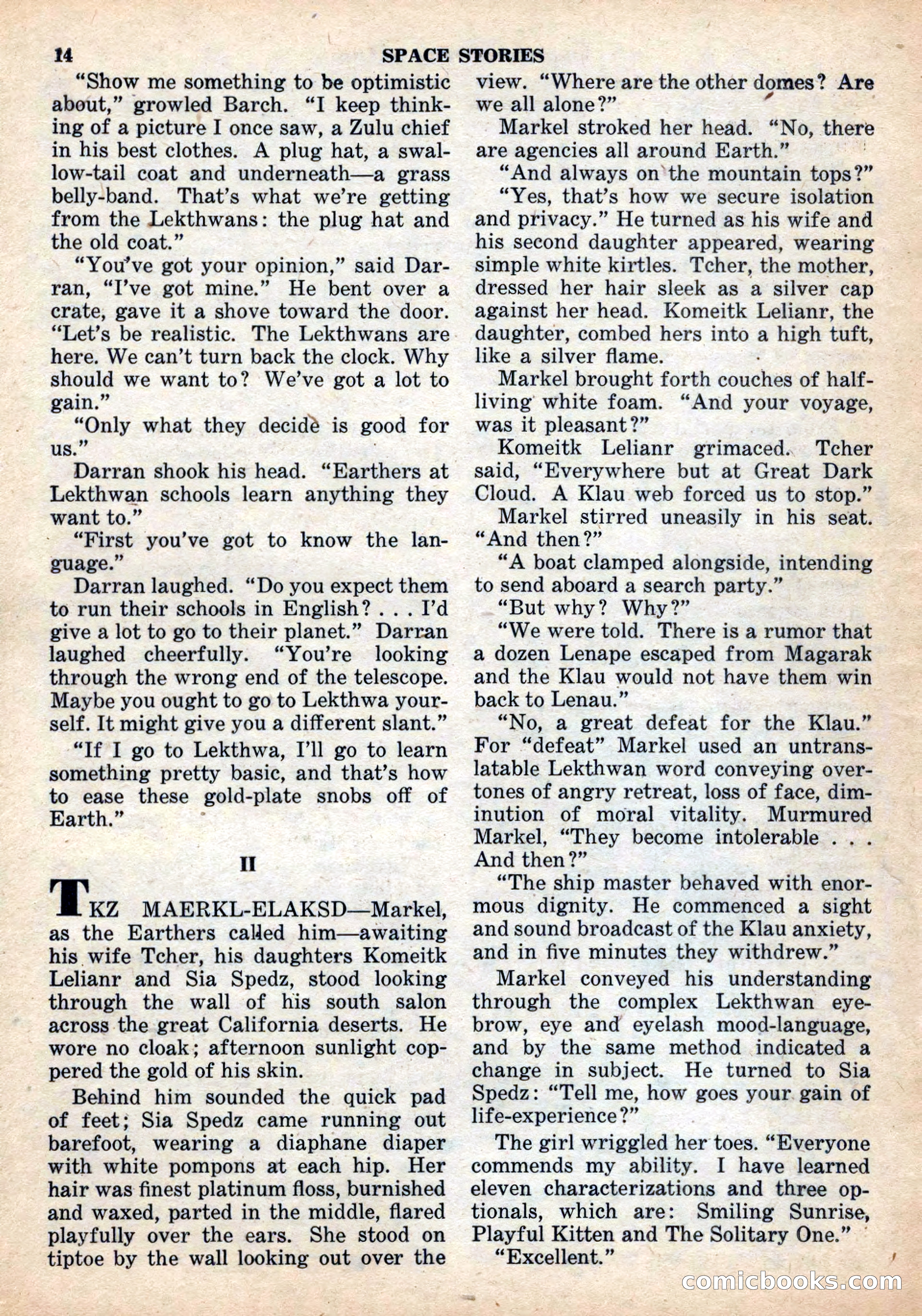 Space Stories, December 1952 — page 14 of 132