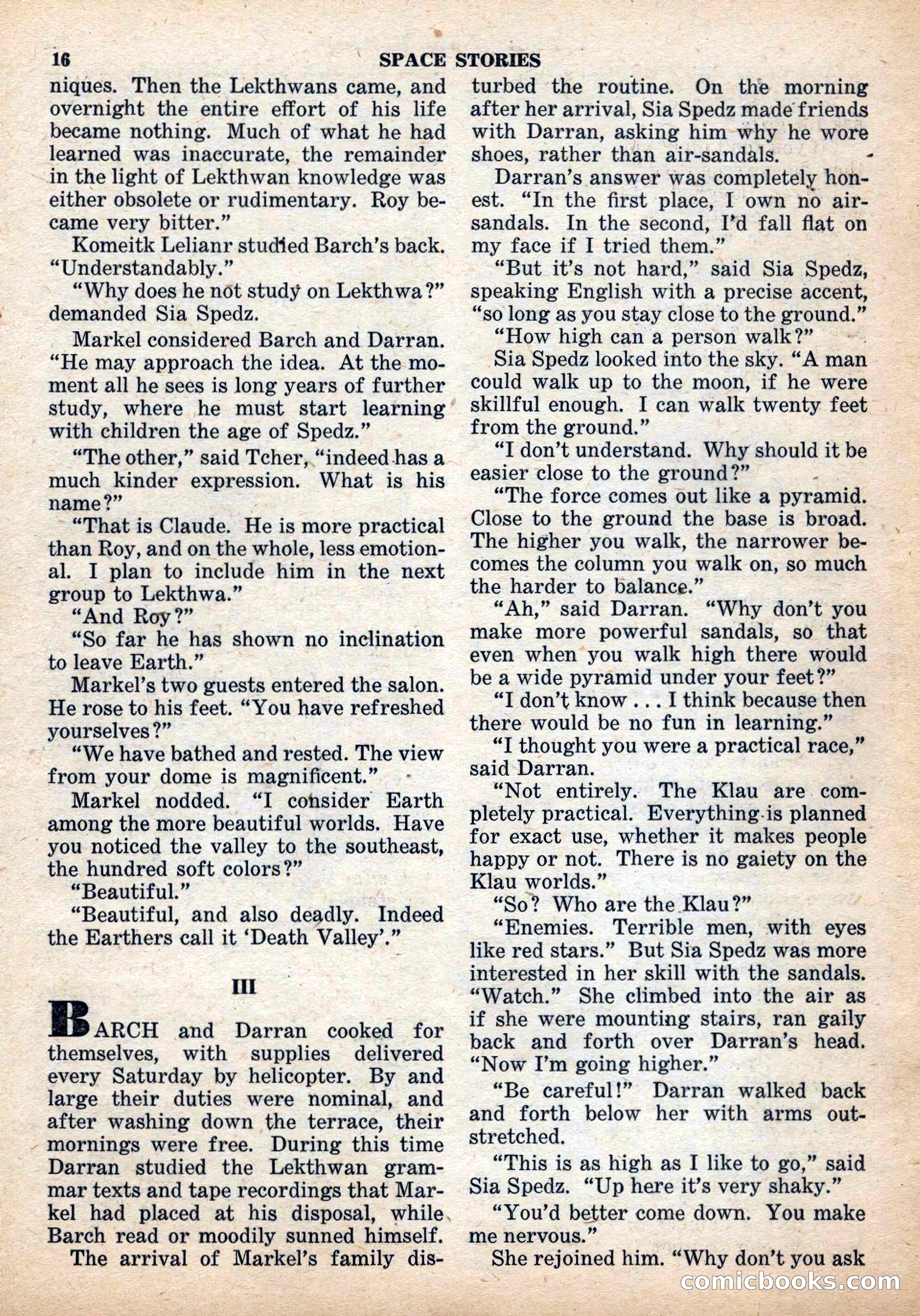 Space Stories, December 1952 — page 16 of 132