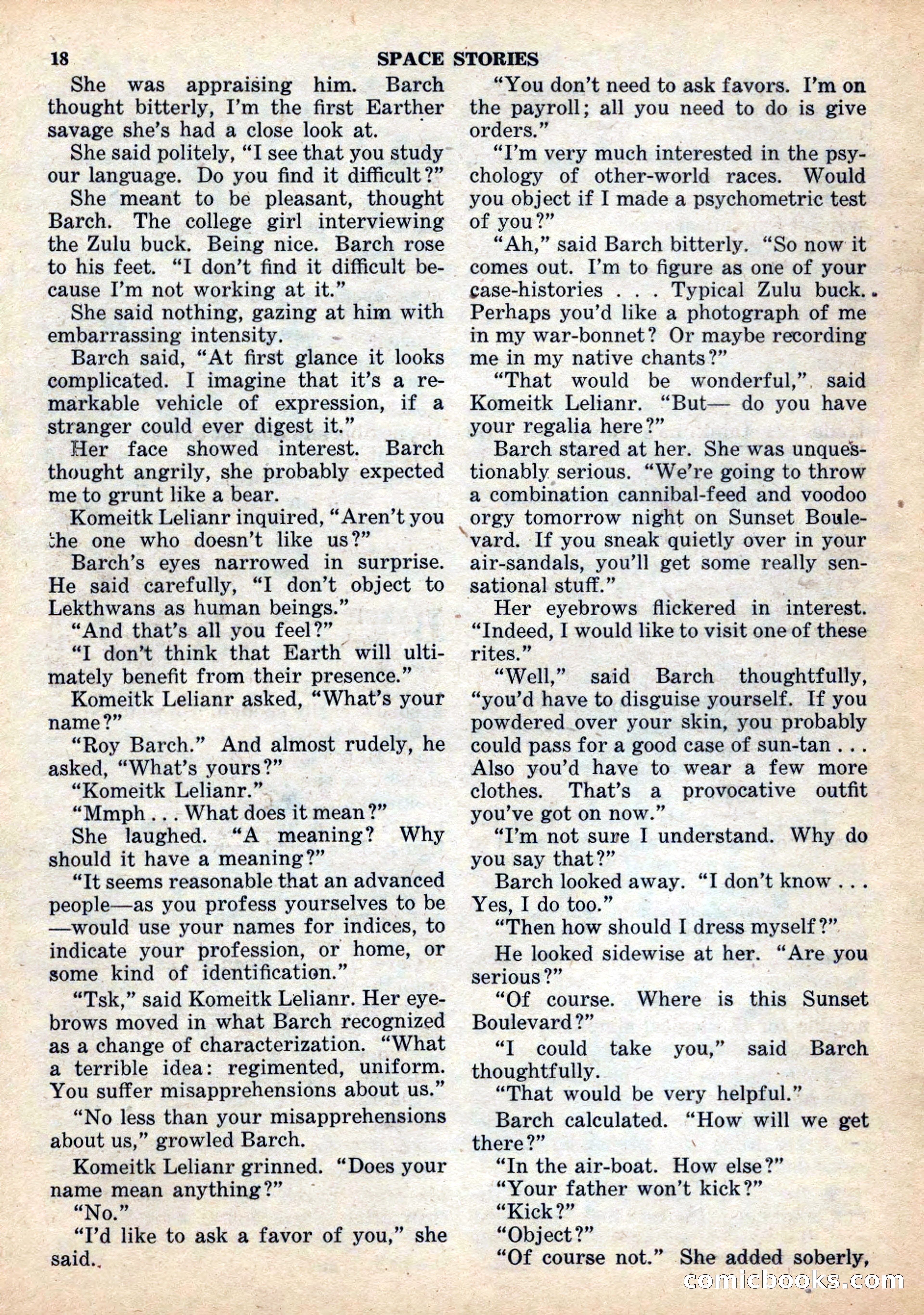 Space Stories, December 1952 — page 18 of 132