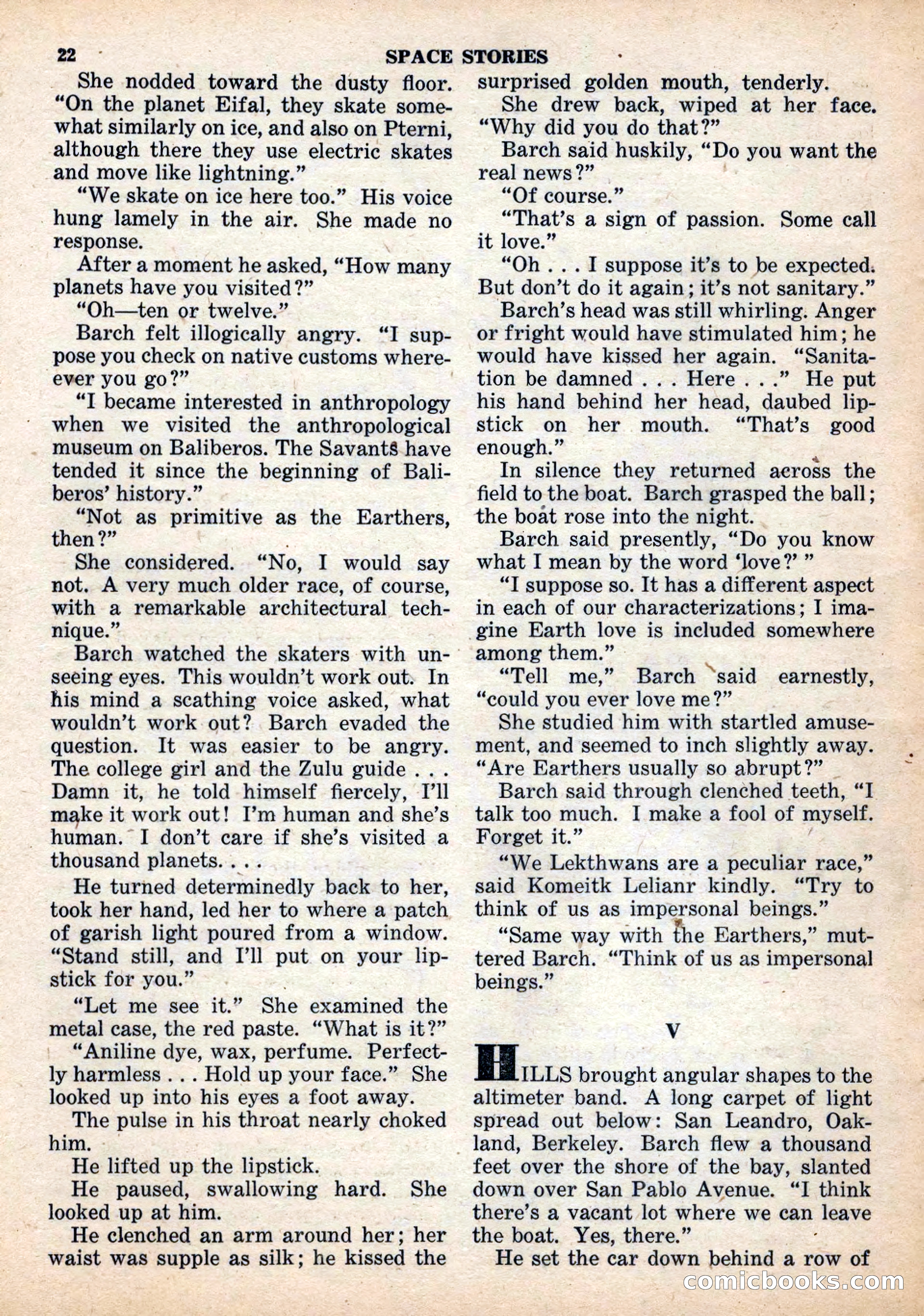 Space Stories, December 1952 — page 22 of 132