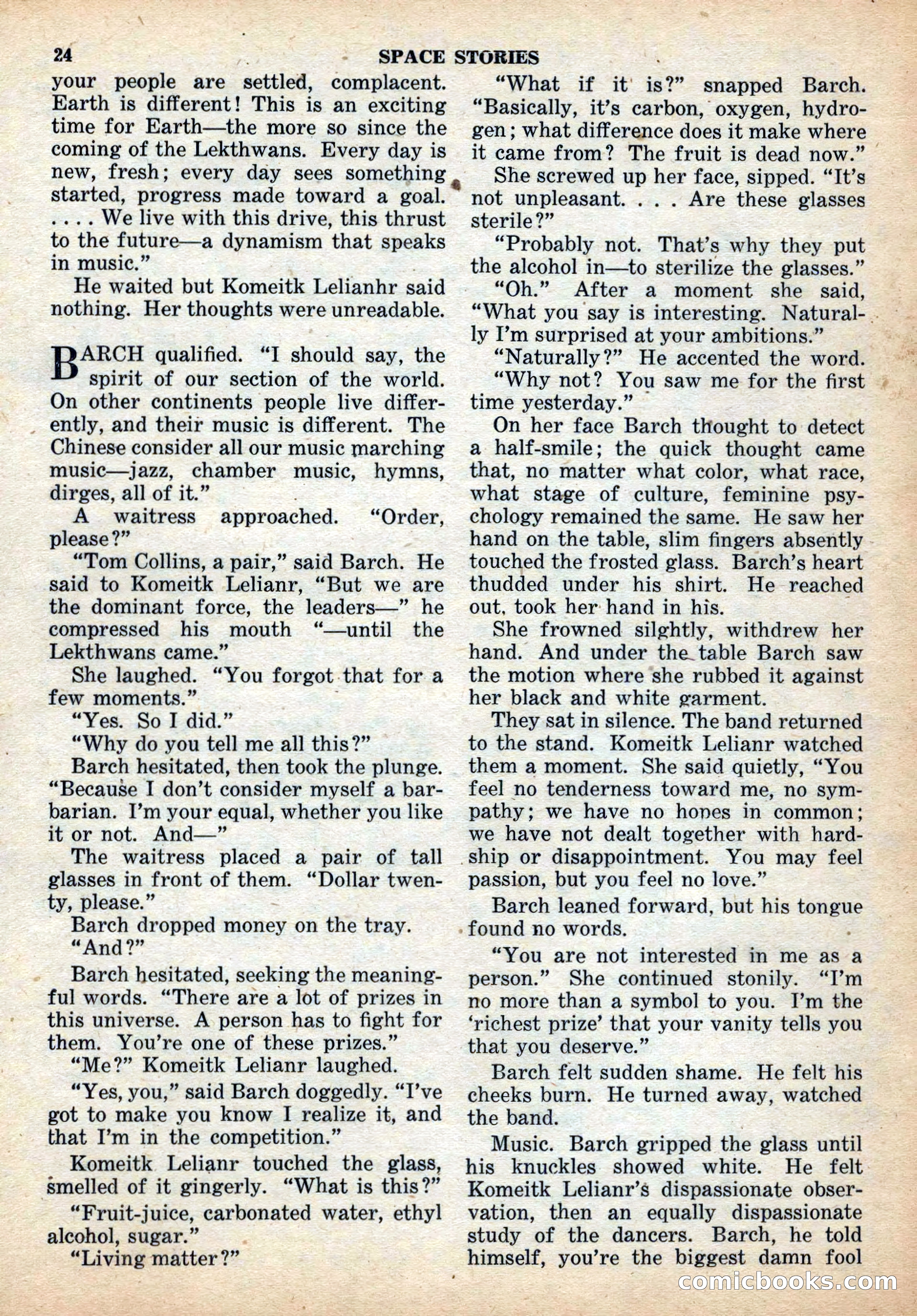 Space Stories, December 1952 — page 24 of 132