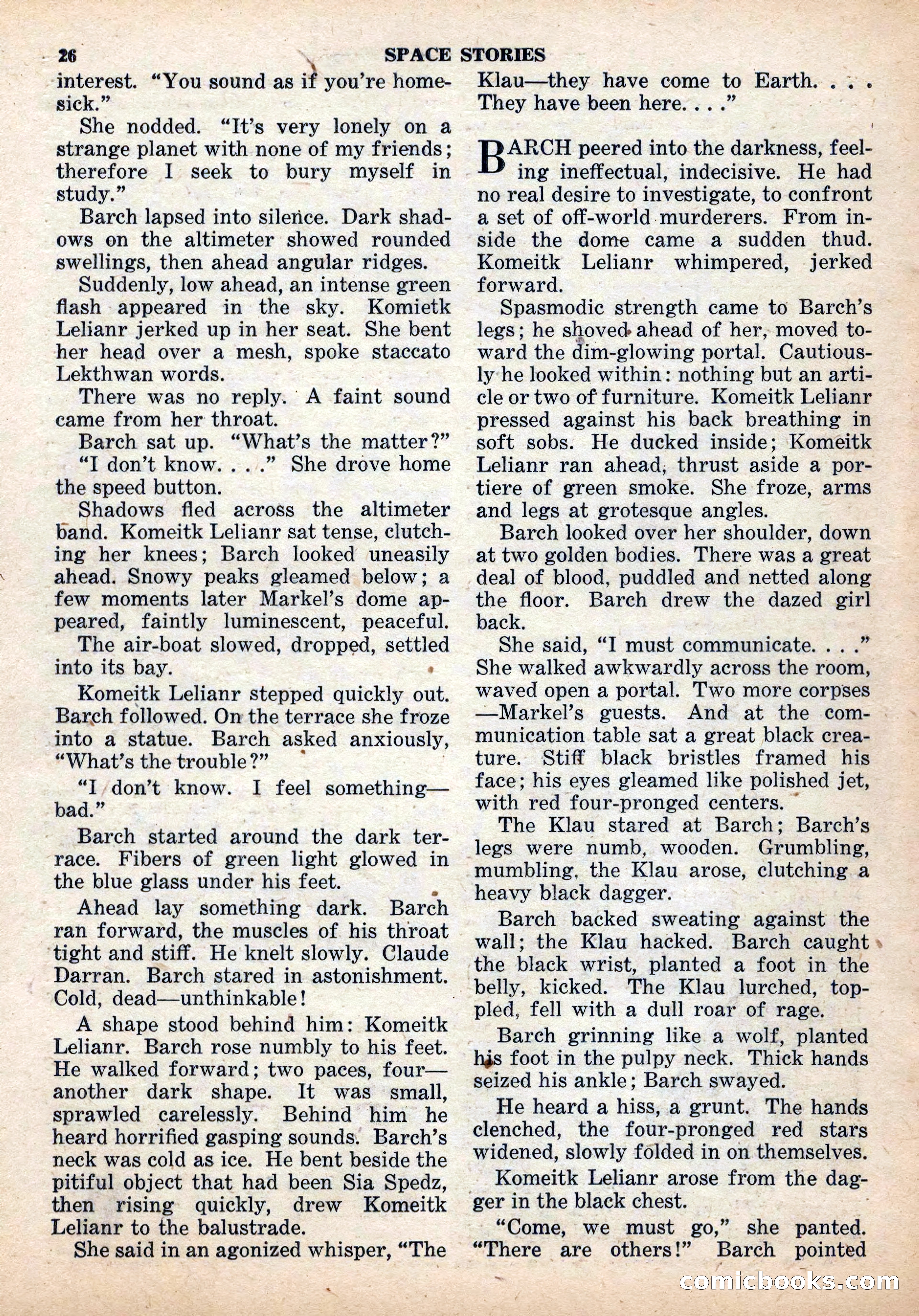 Space Stories, December 1952 — page 26 of 132