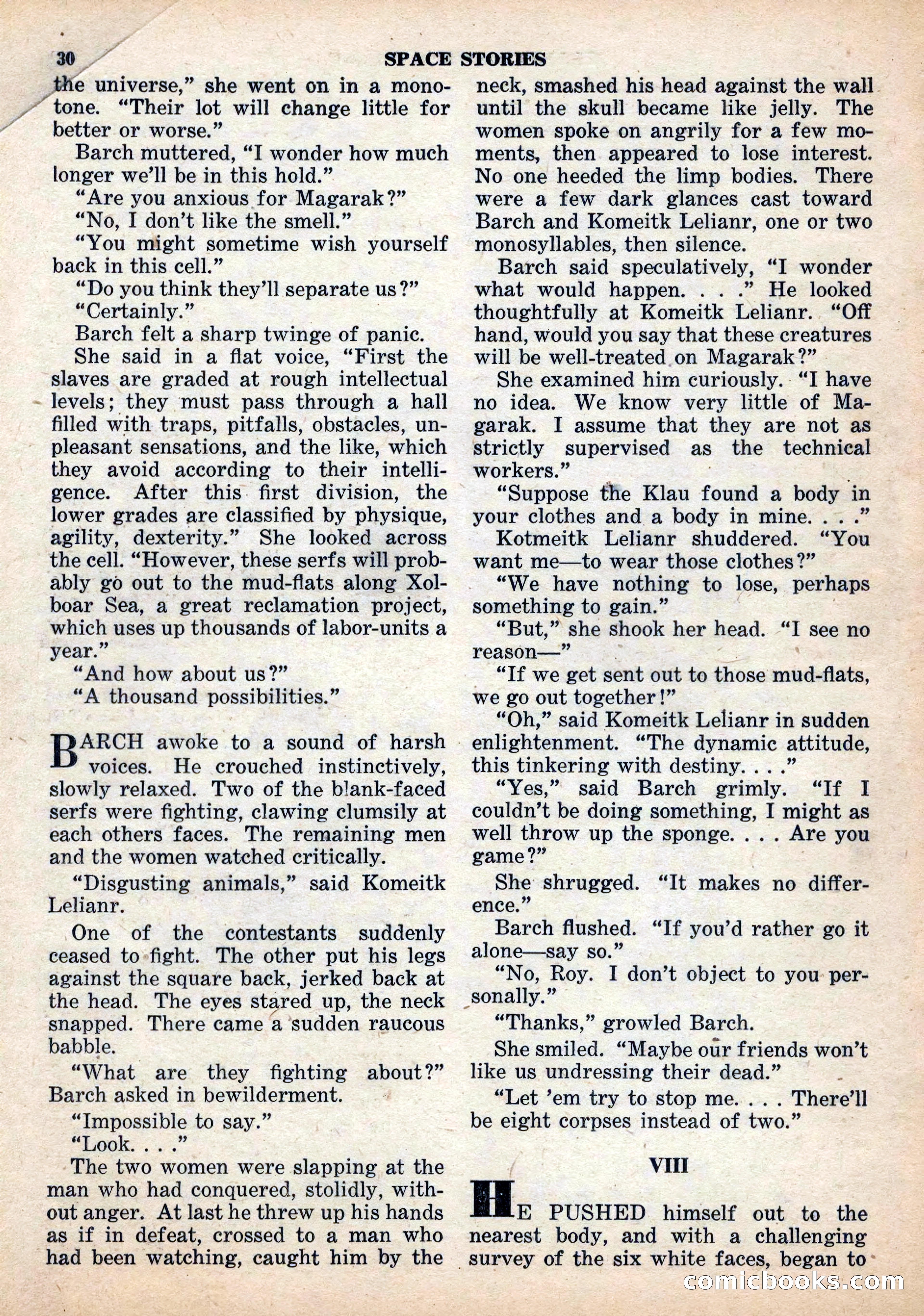 Space Stories, December 1952 — page 30 of 132