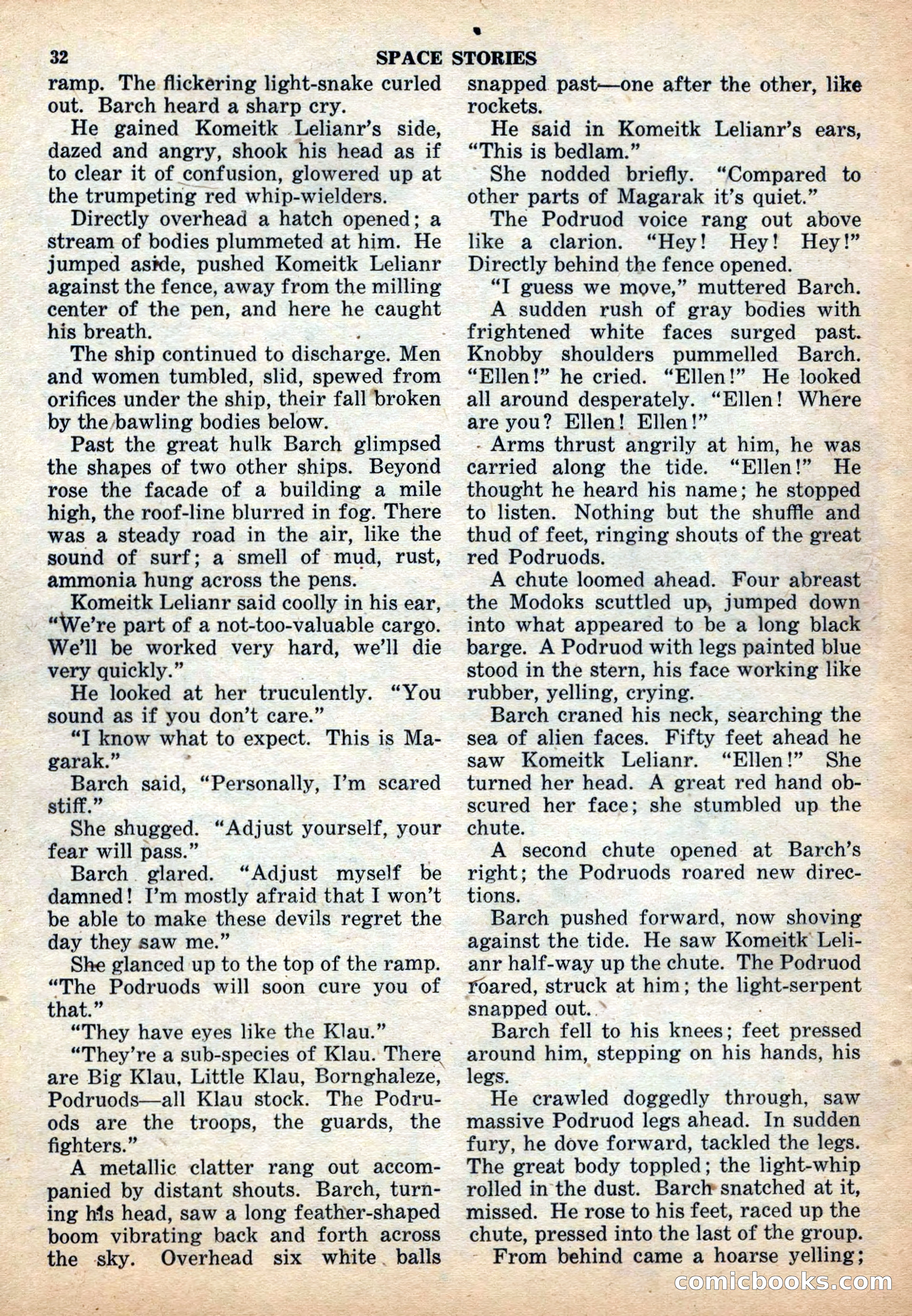 Space Stories, December 1952 — page 32 of 132