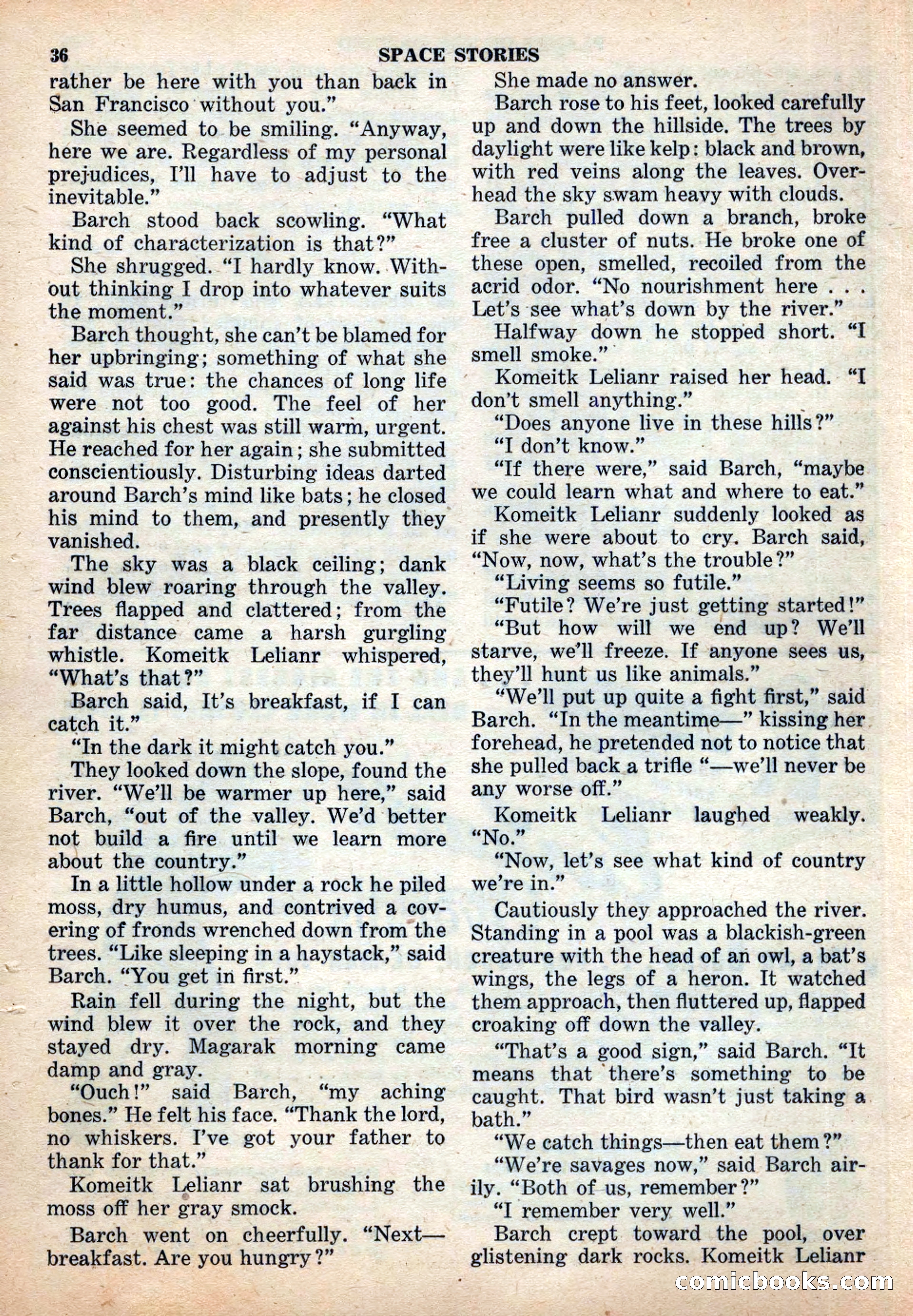 Space Stories, December 1952 — page 36 of 132