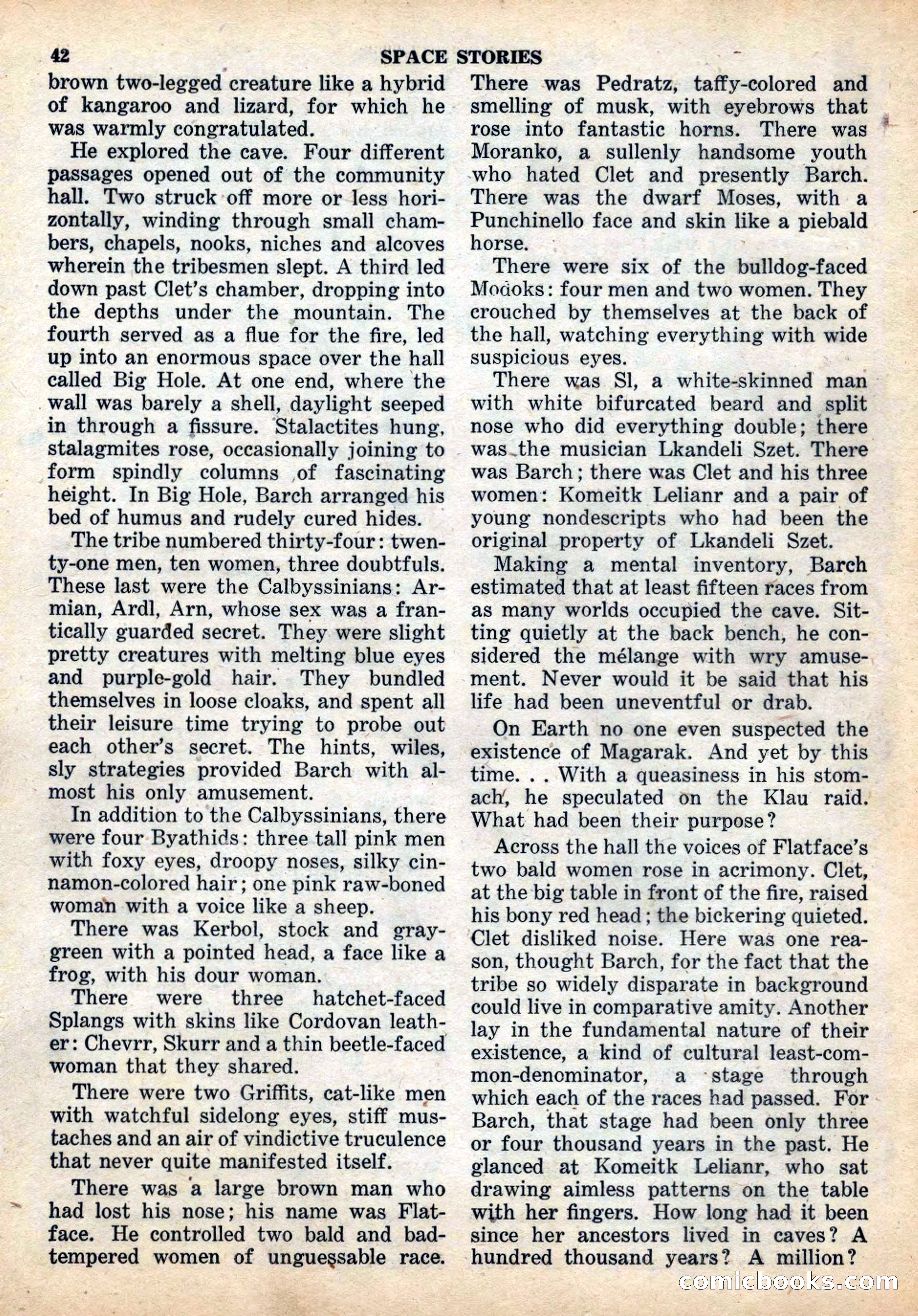 Space Stories, December 1952 — page 42 of 132