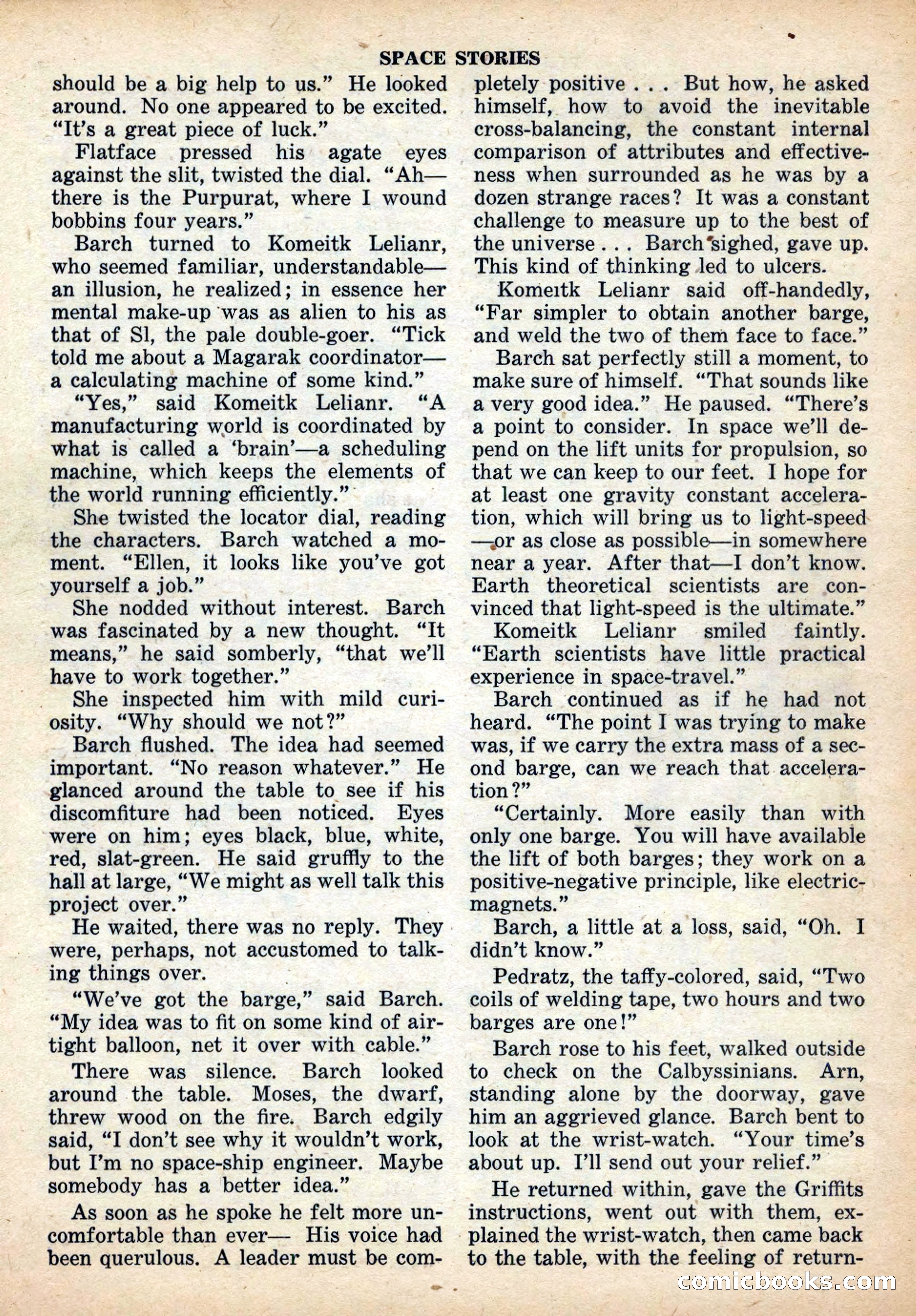 Space Stories, December 1952 — page 58 of 132