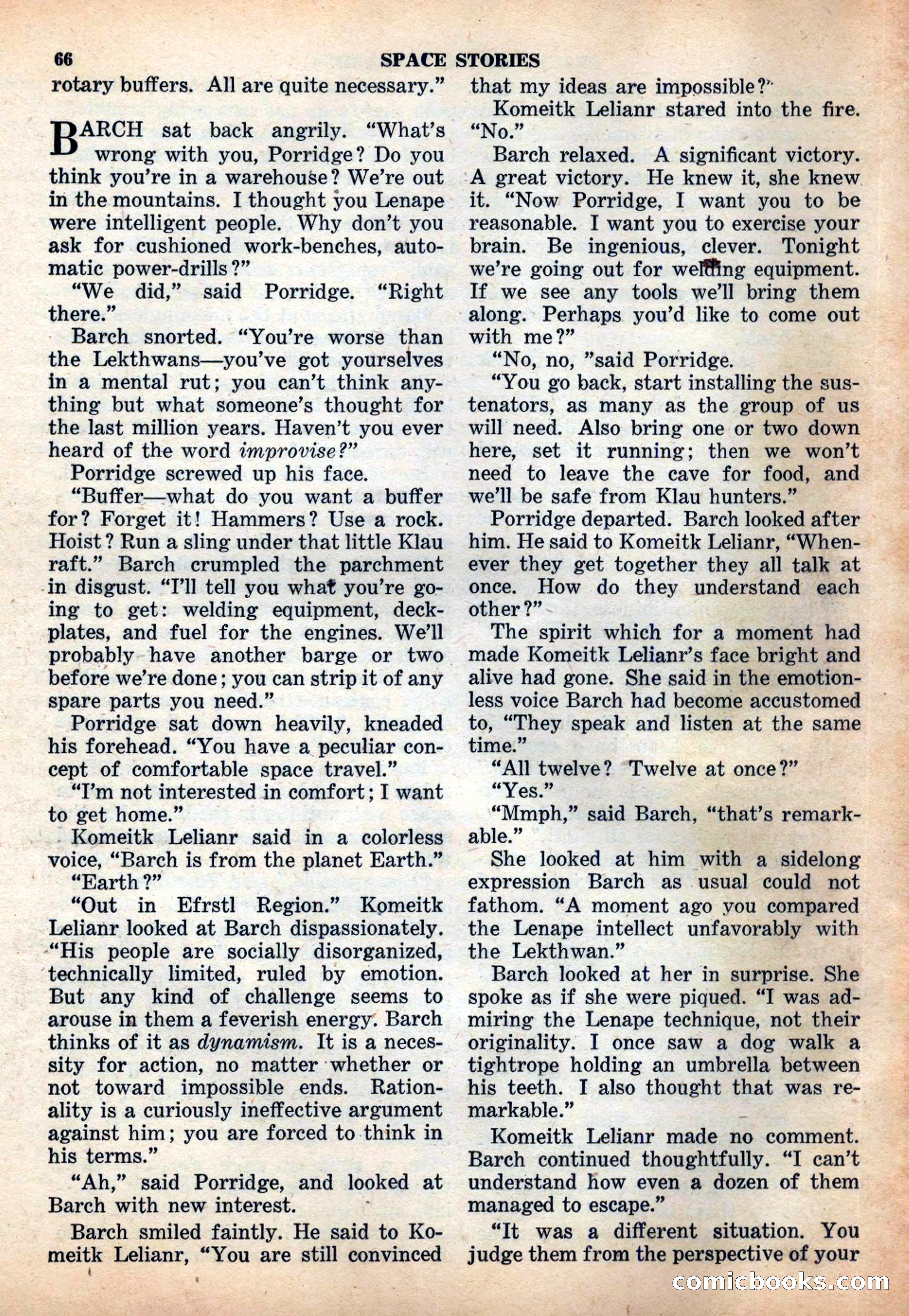 Space Stories, December 1952 — page 66 of 132