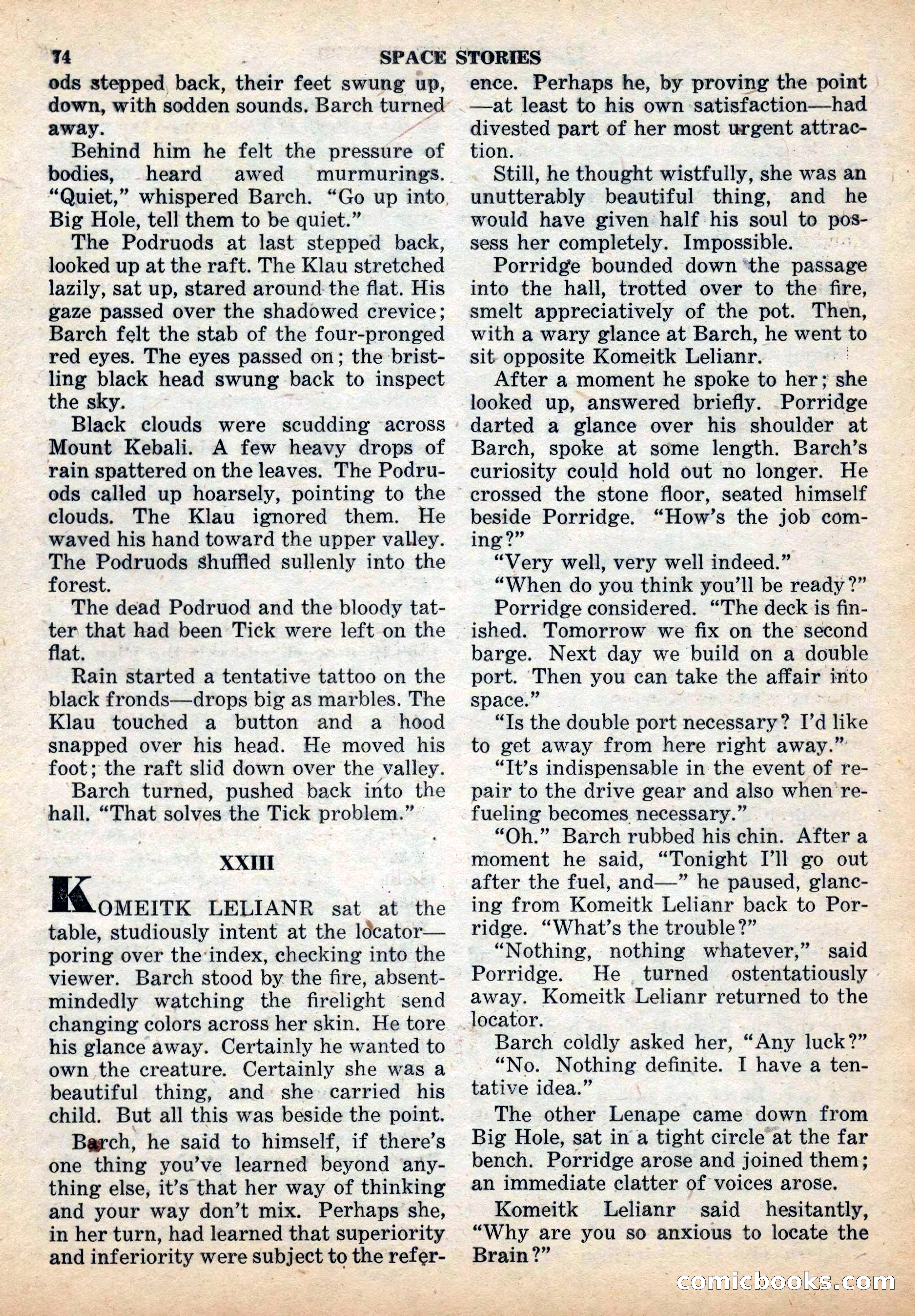 Space Stories, December 1952 — page 74 of 132