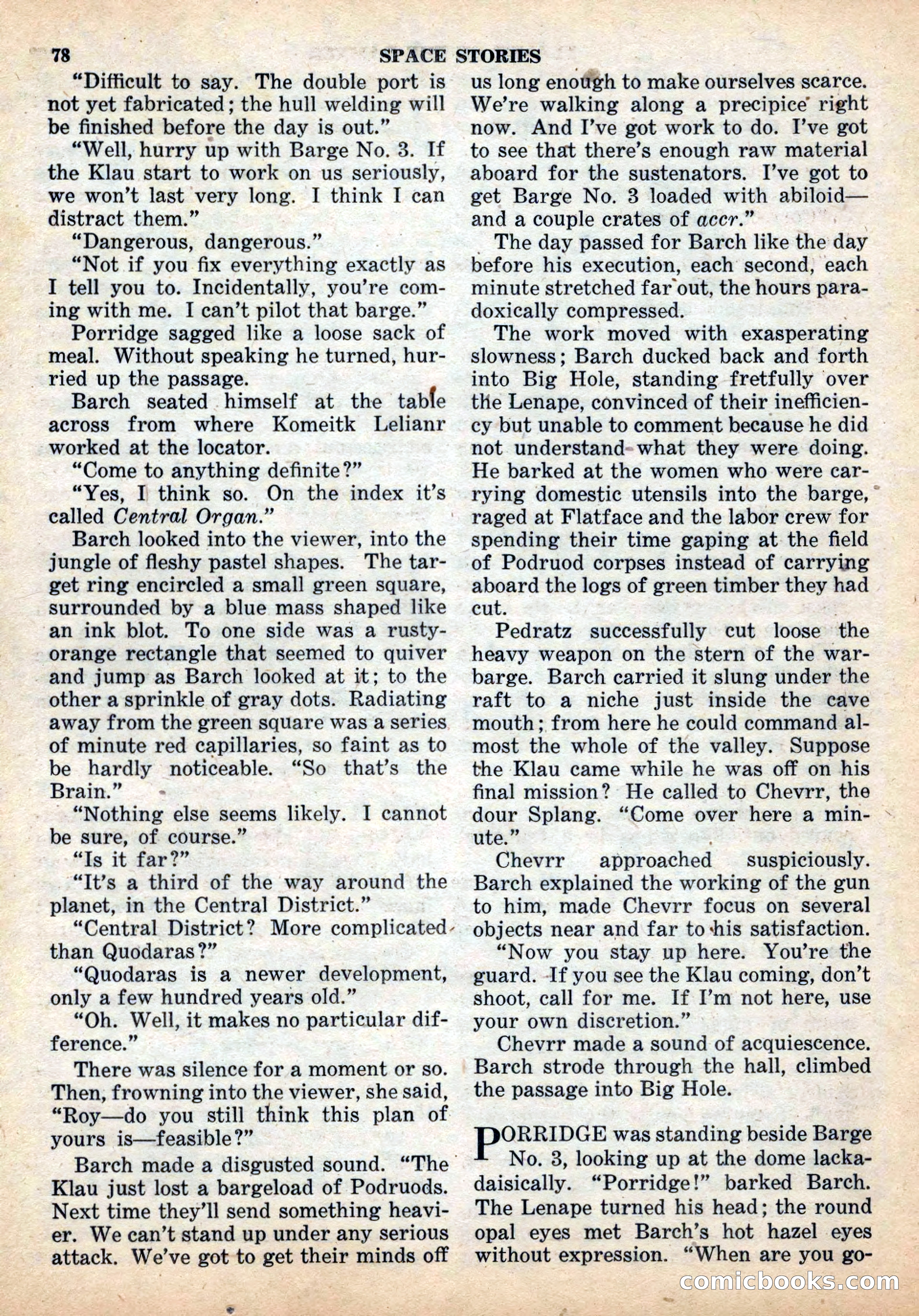 Space Stories, December 1952 — page 78 of 132