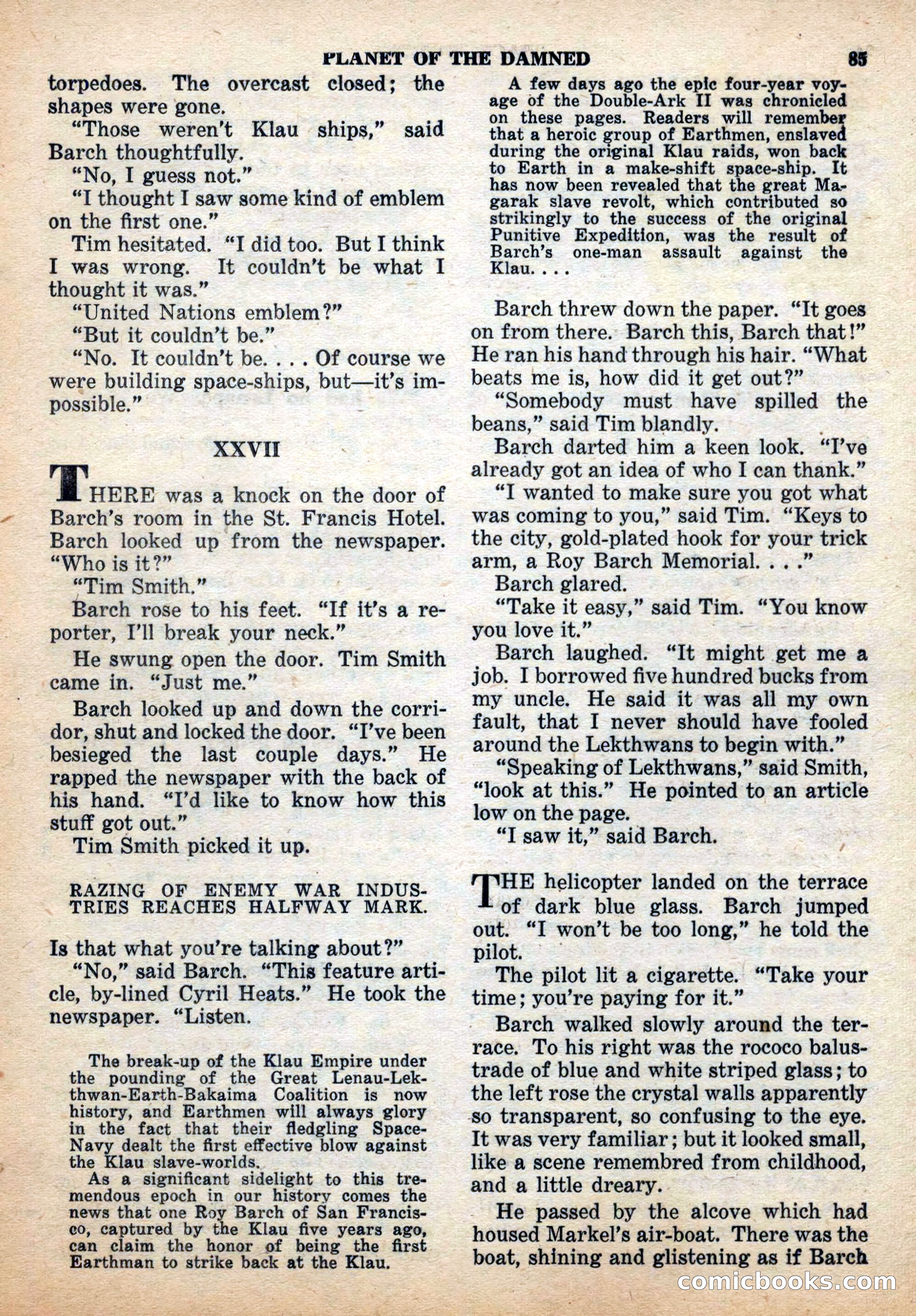 Space Stories, December 1952 — page 85 of 132