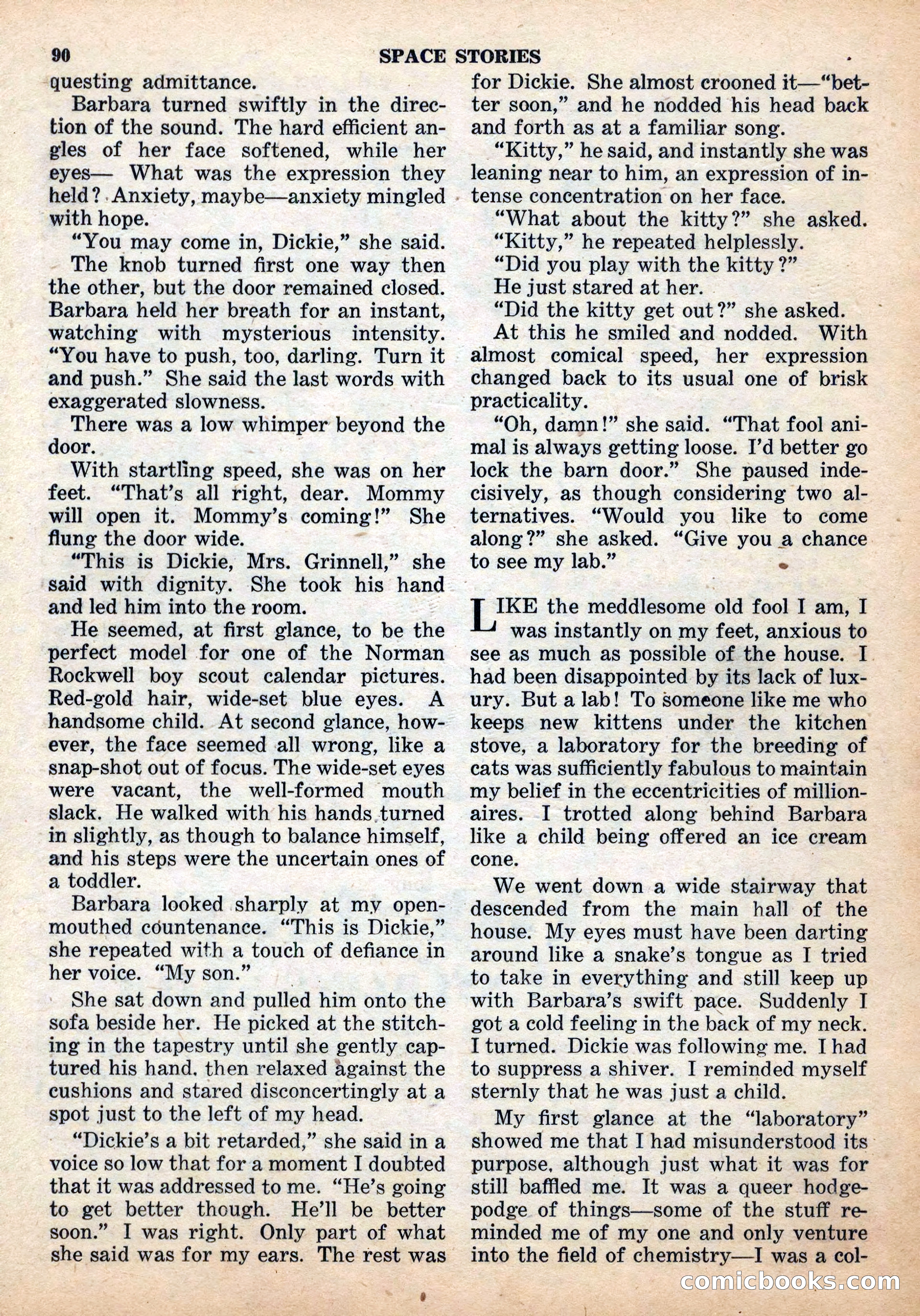 Space Stories, December 1952 — page 90 of 132