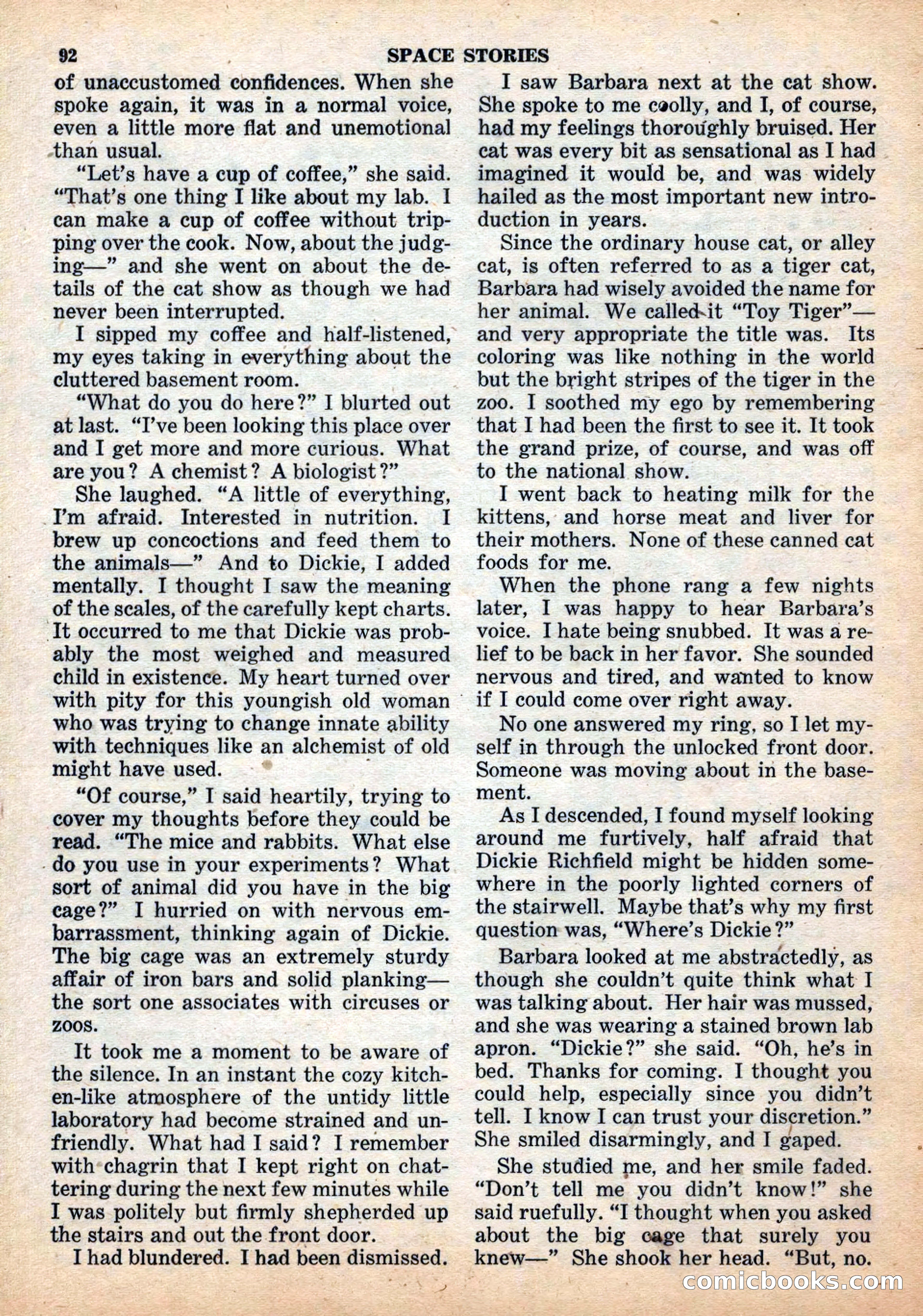 Space Stories, December 1952 — page 92 of 132