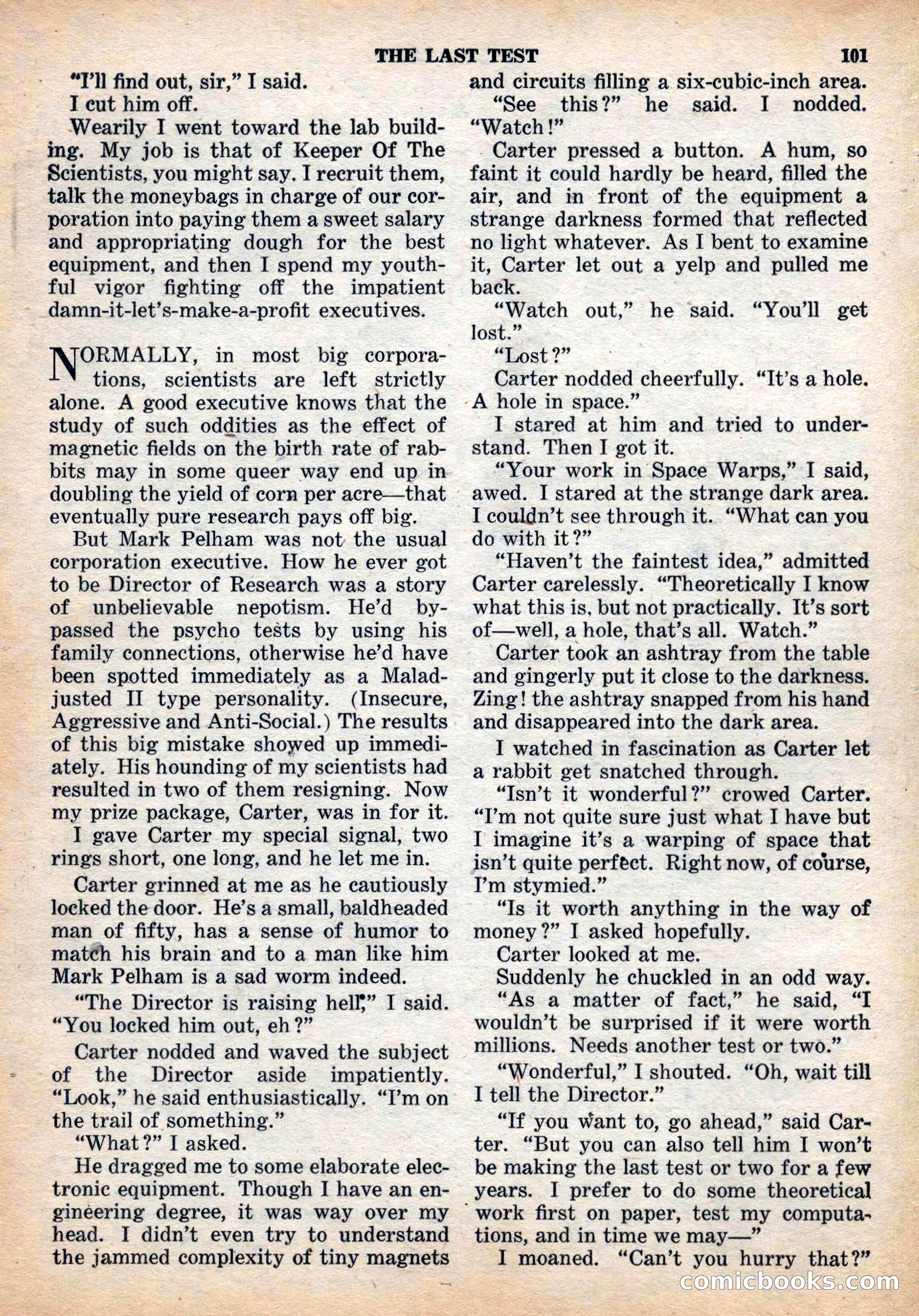 Space Stories, December 1952 — page 101 of 132