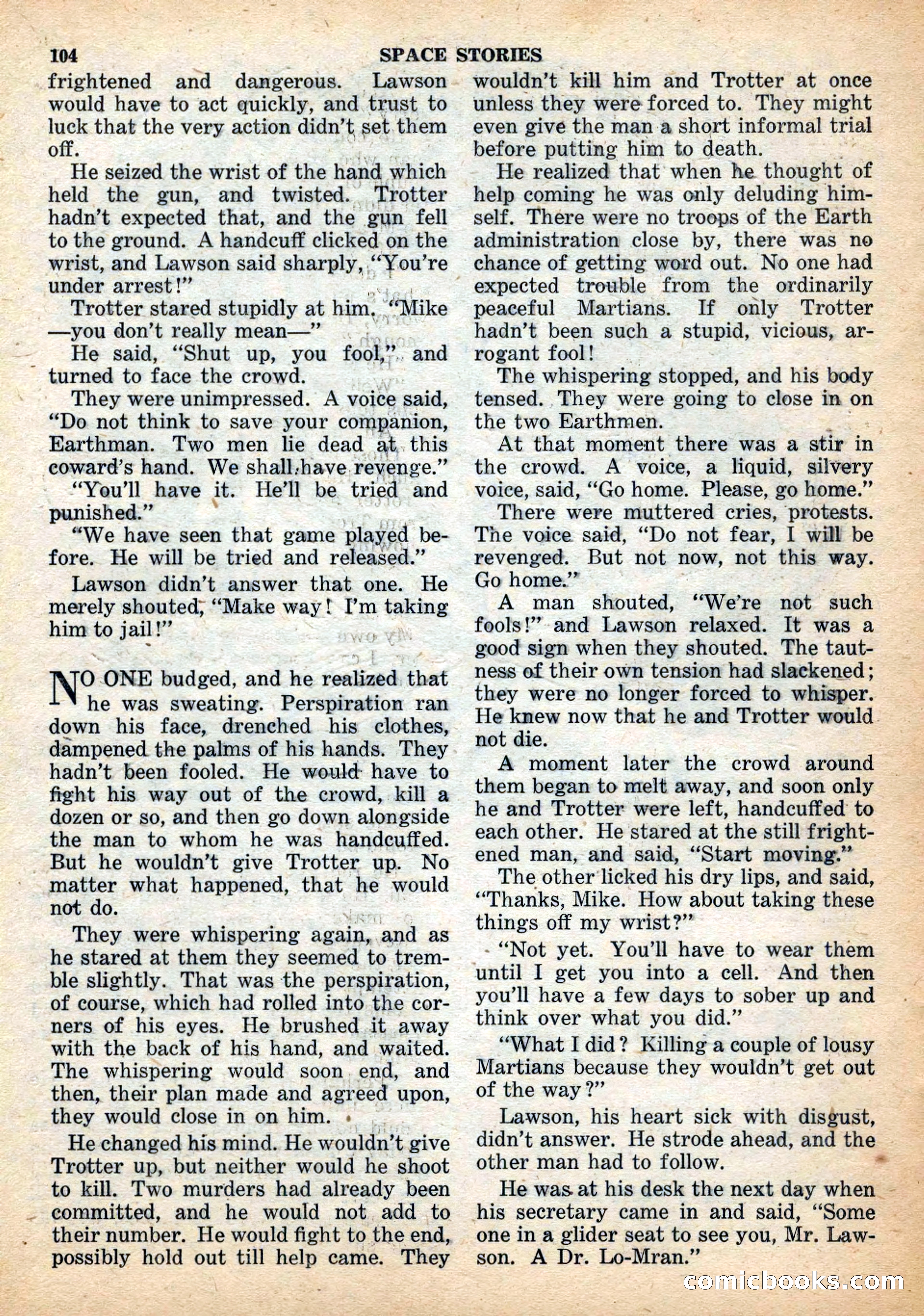 Space Stories, December 1952 — page 104 of 132