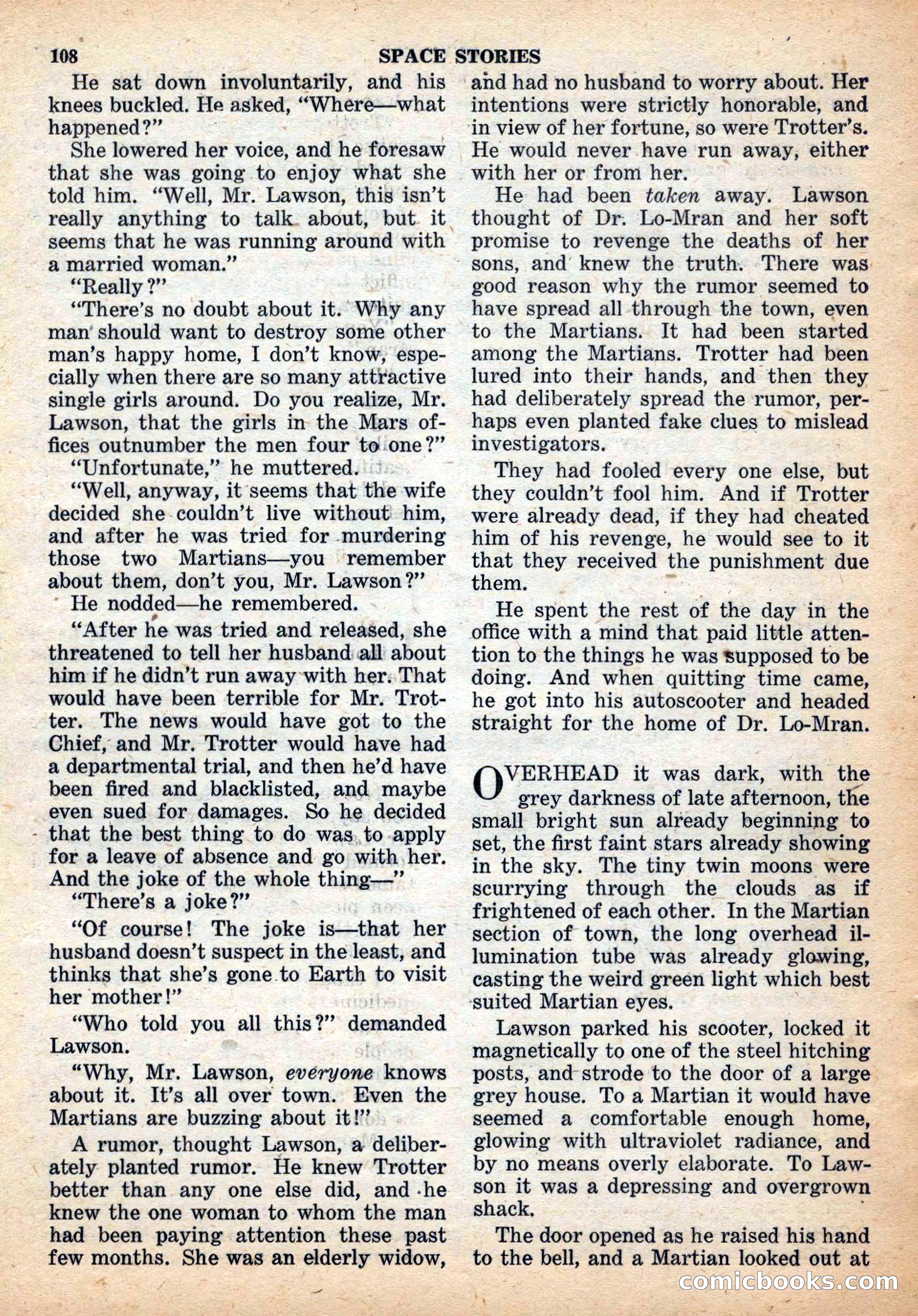 Space Stories, December 1952 — page 108 of 132