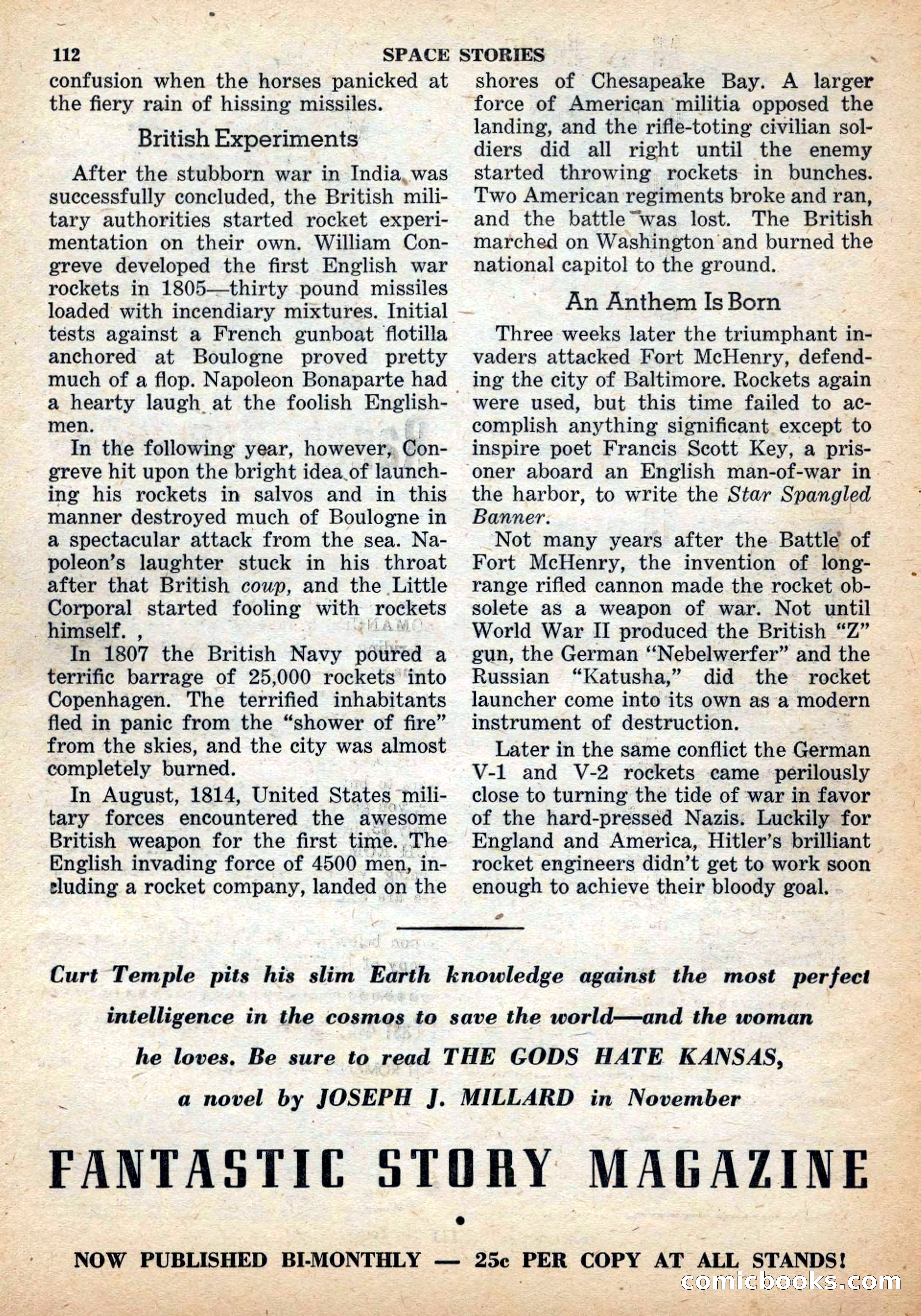 Space Stories, December 1952 — page 112 of 132