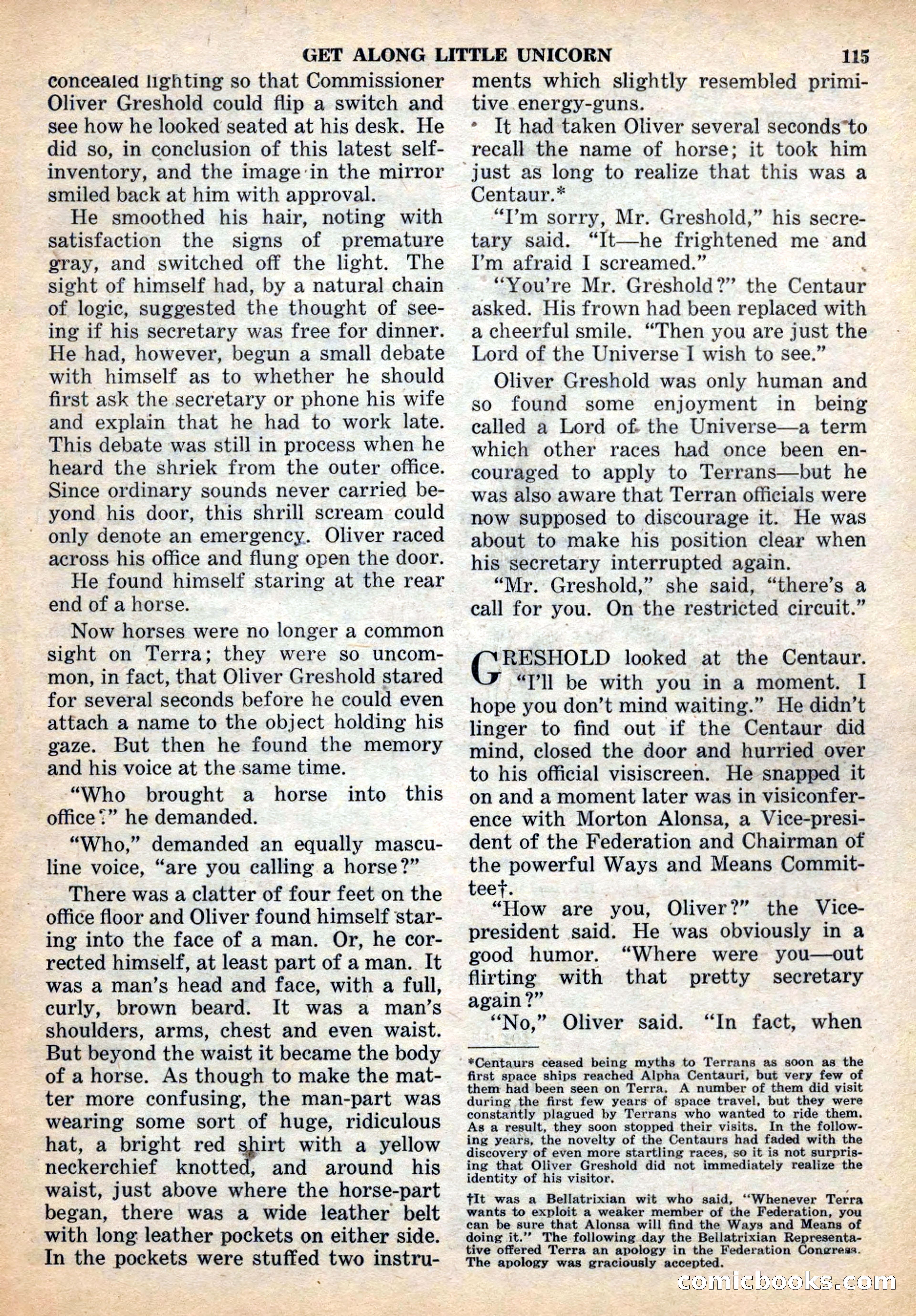 Space Stories, December 1952 — page 115 of 132