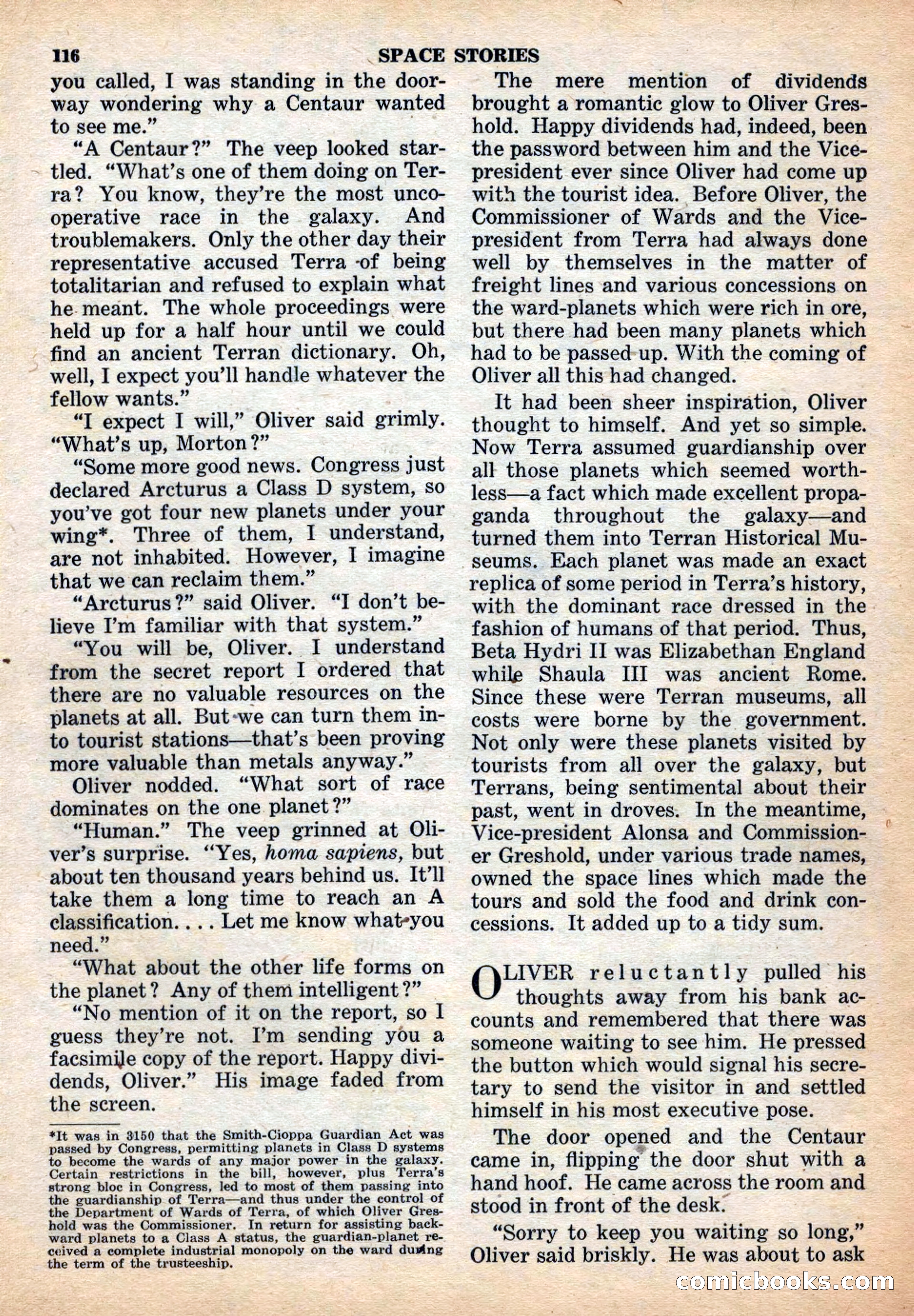 Space Stories, December 1952 — page 116 of 132