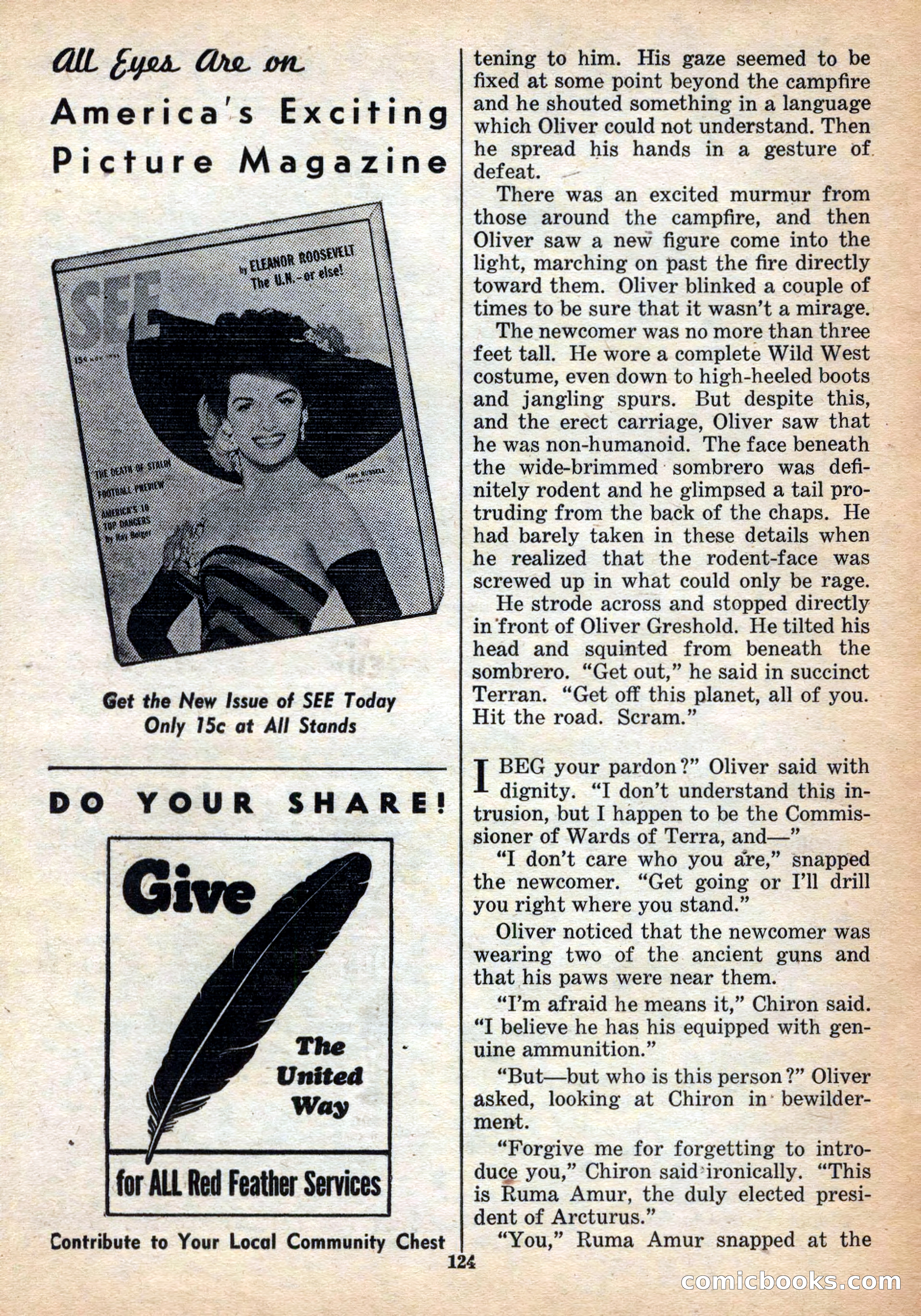 Space Stories, December 1952 — page 124 of 132