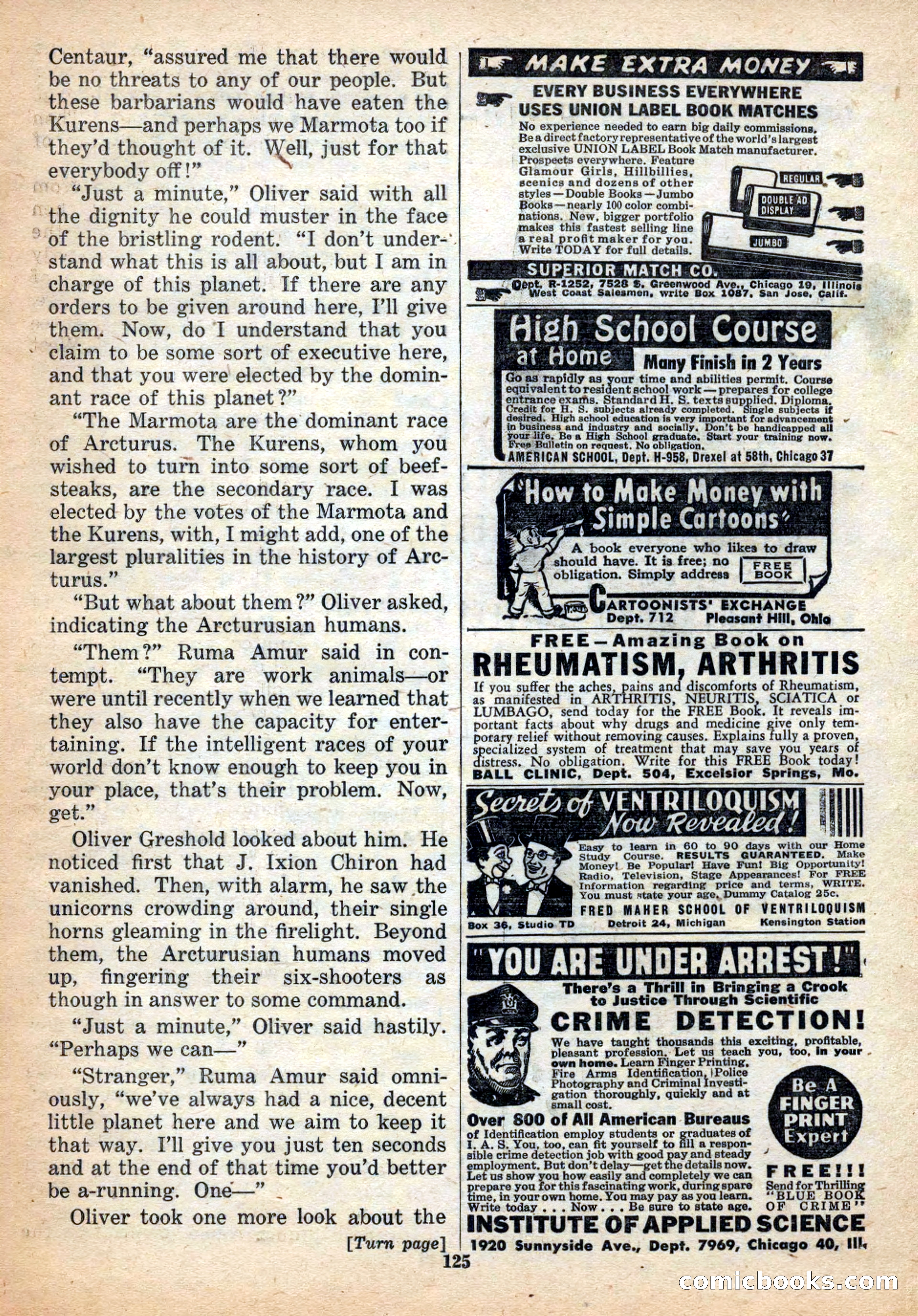 Space Stories, December 1952 — page 125 of 132