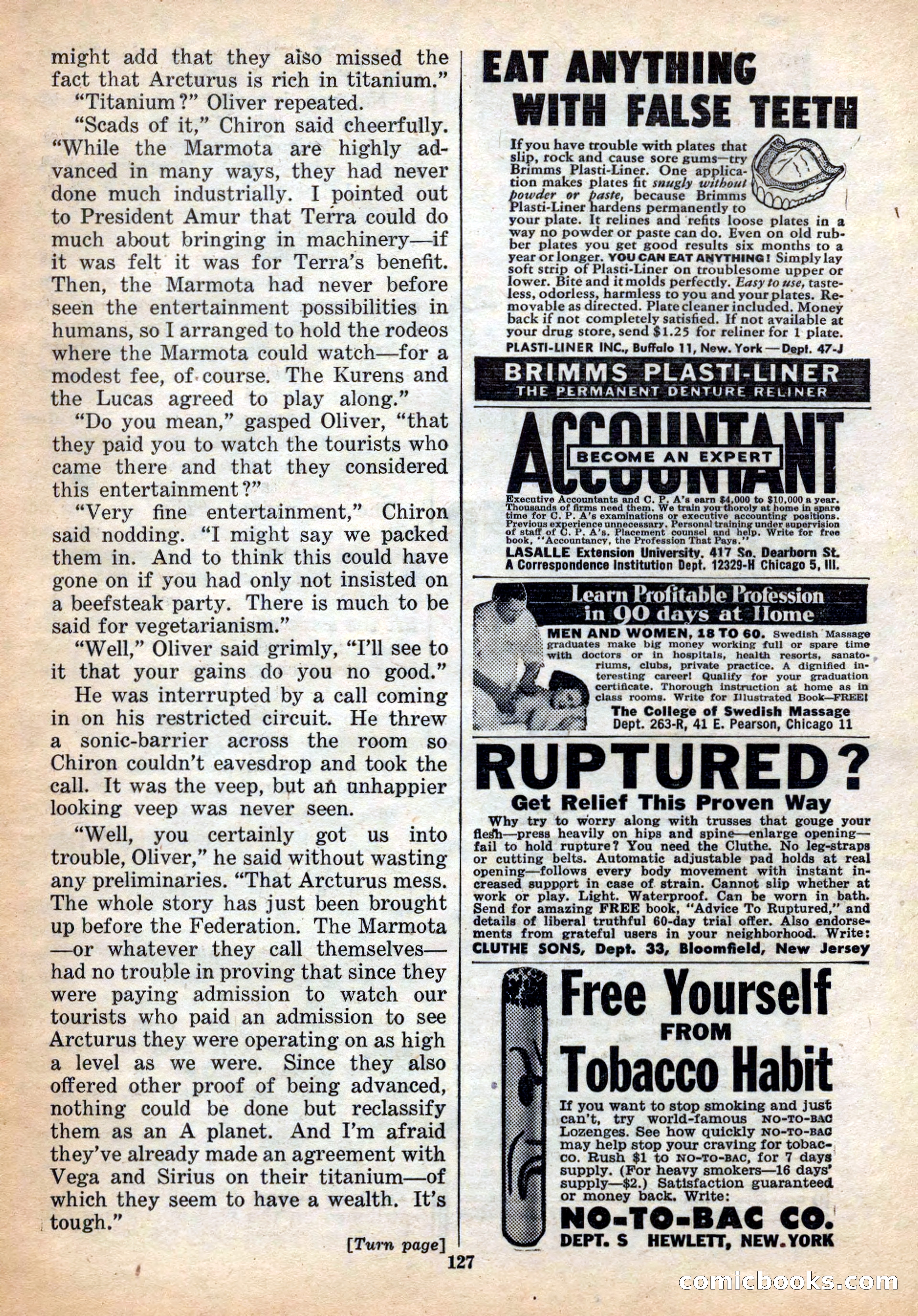 Space Stories, December 1952 — page 127 of 132