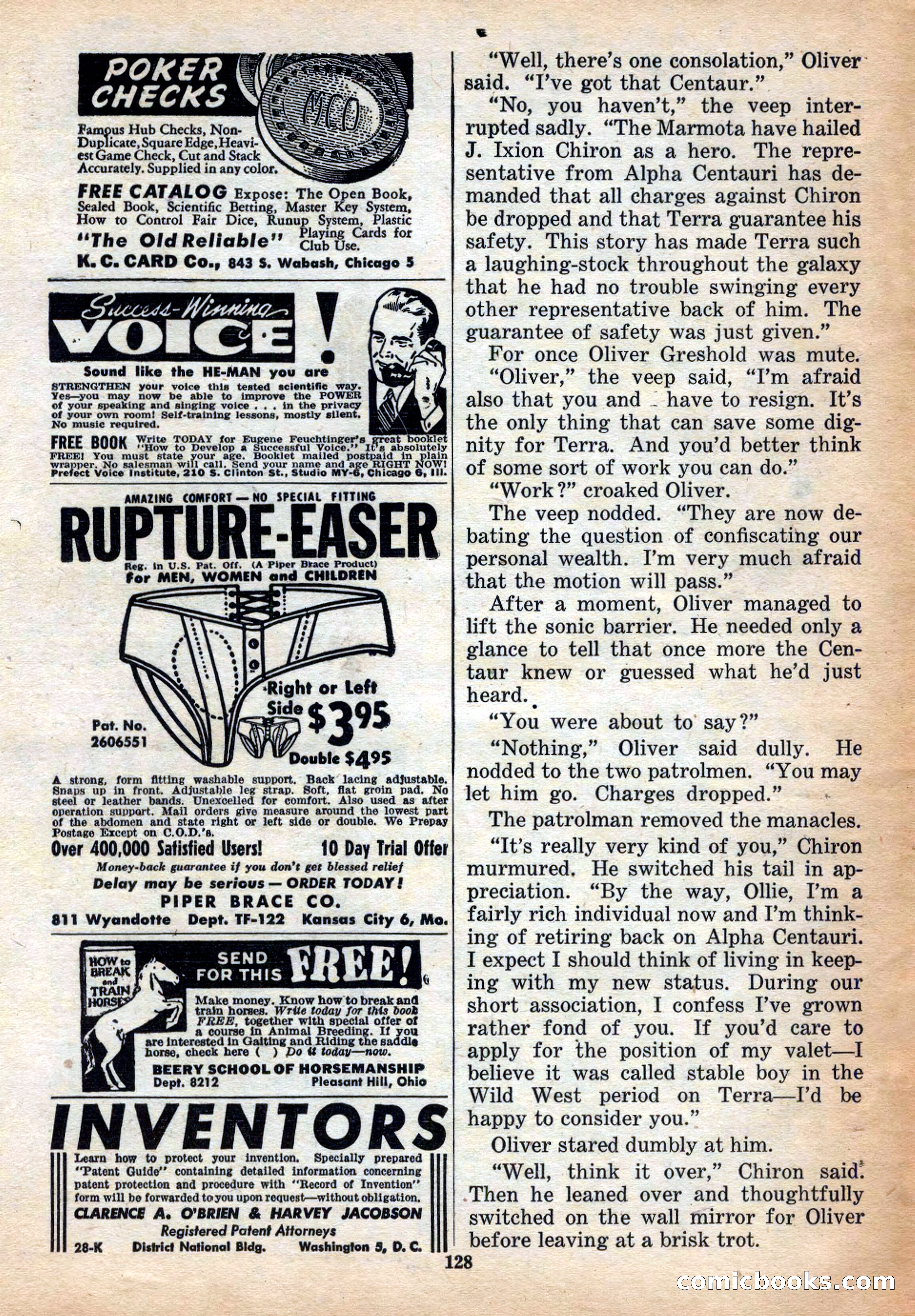 Space Stories, December 1952 — page 128 of 132