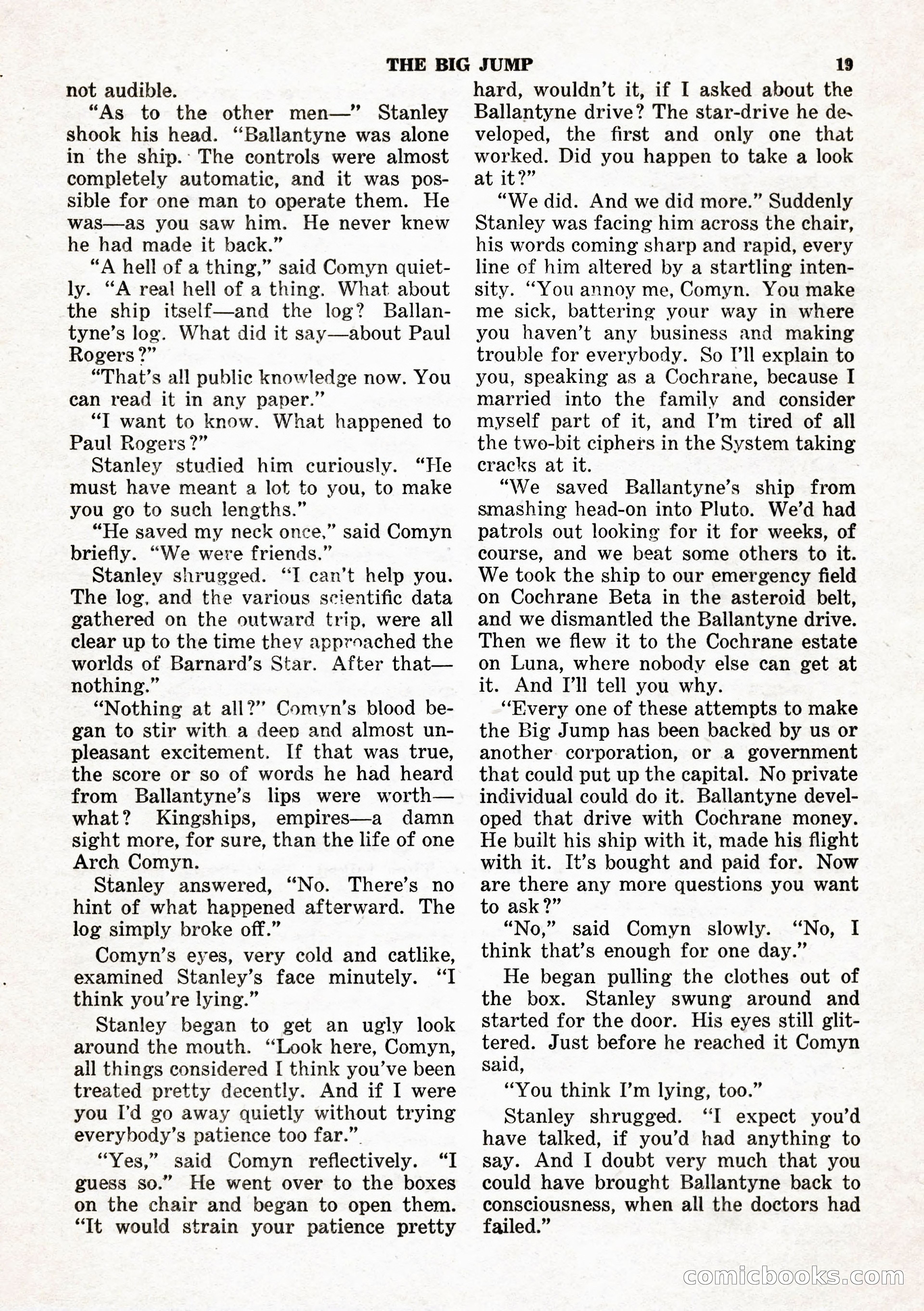 Space Stories, February 1953 — page 19 of 132