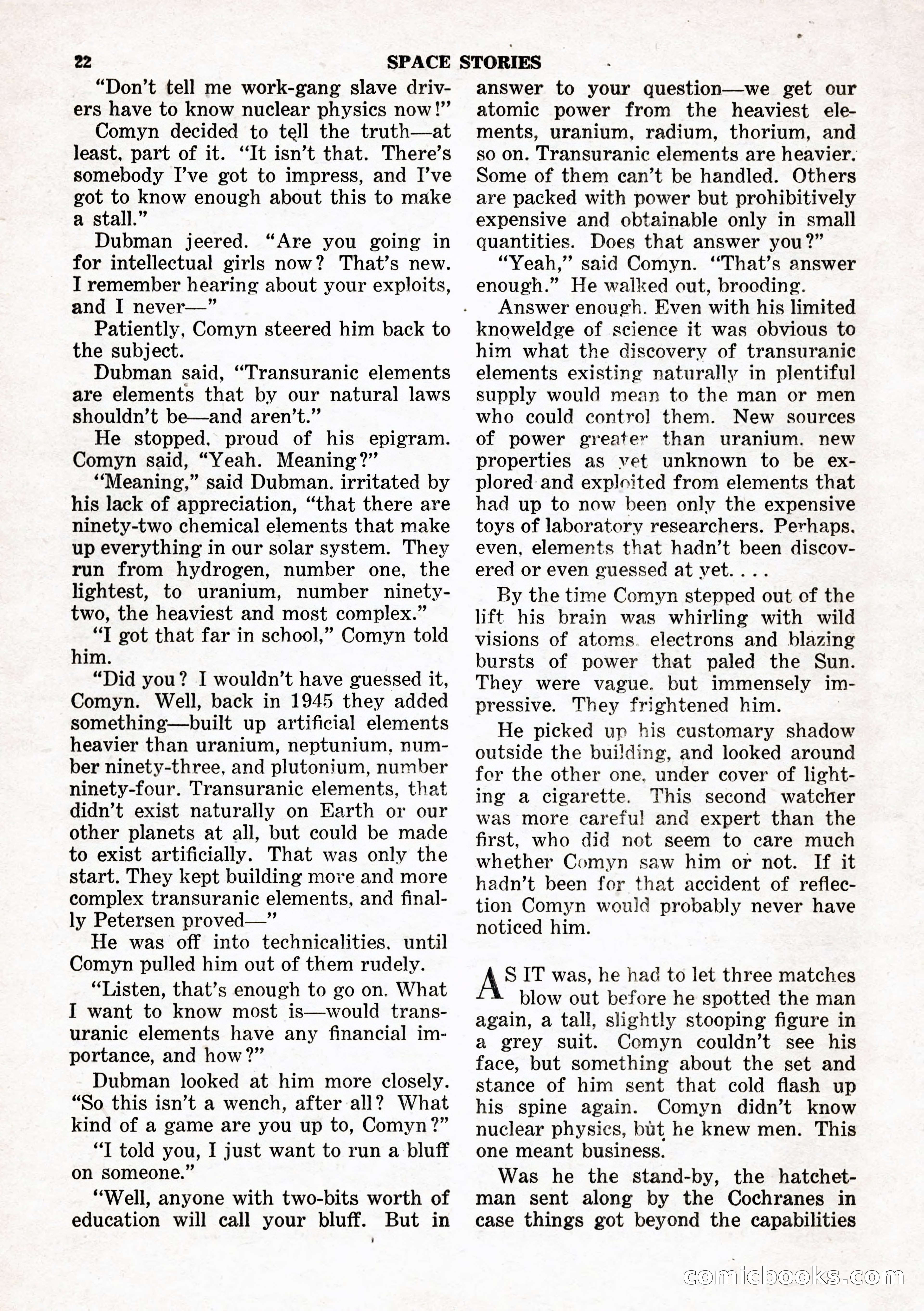 Space Stories, February 1953 — page 22 of 132