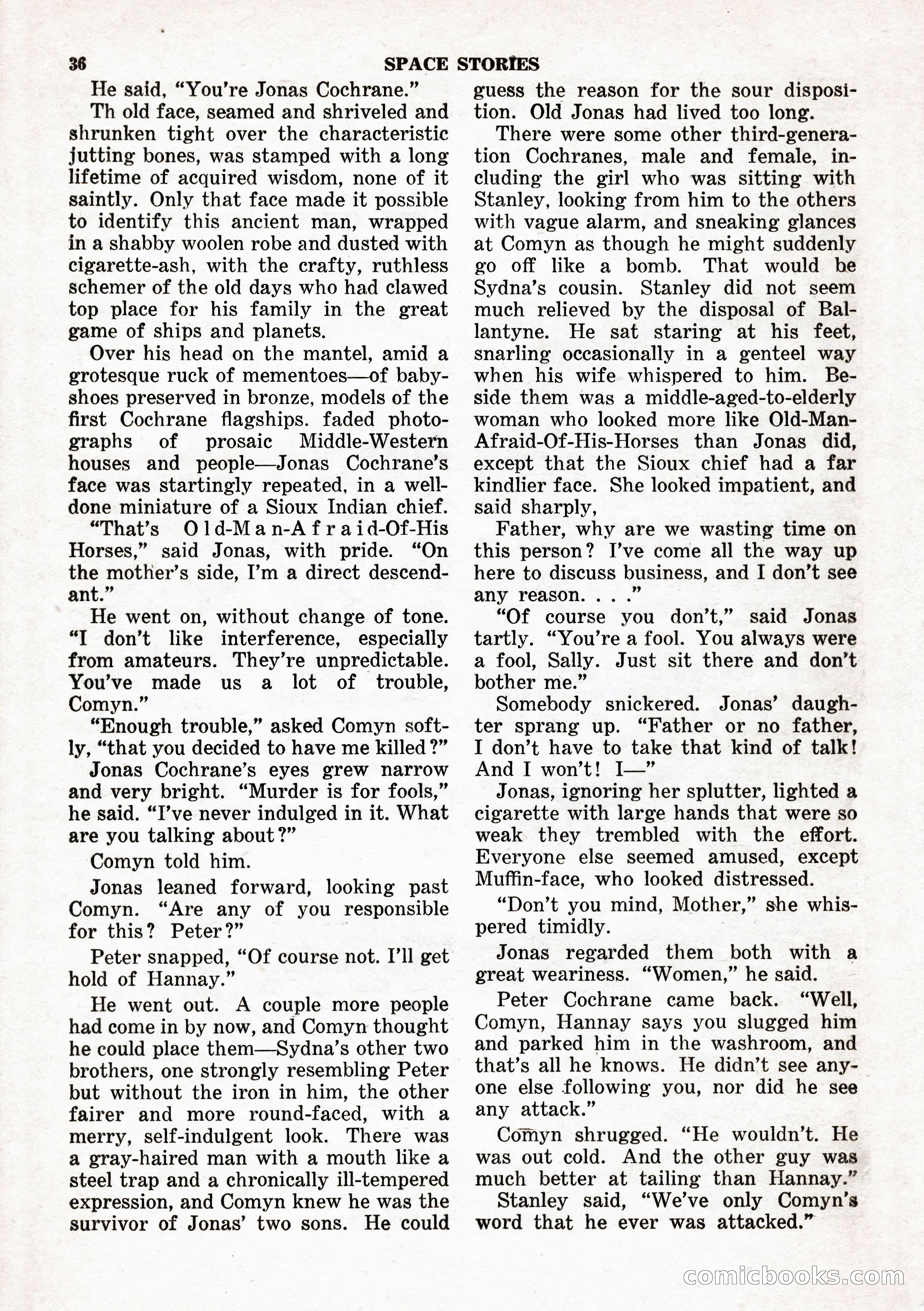 Space Stories, February 1953 — page 36 of 132