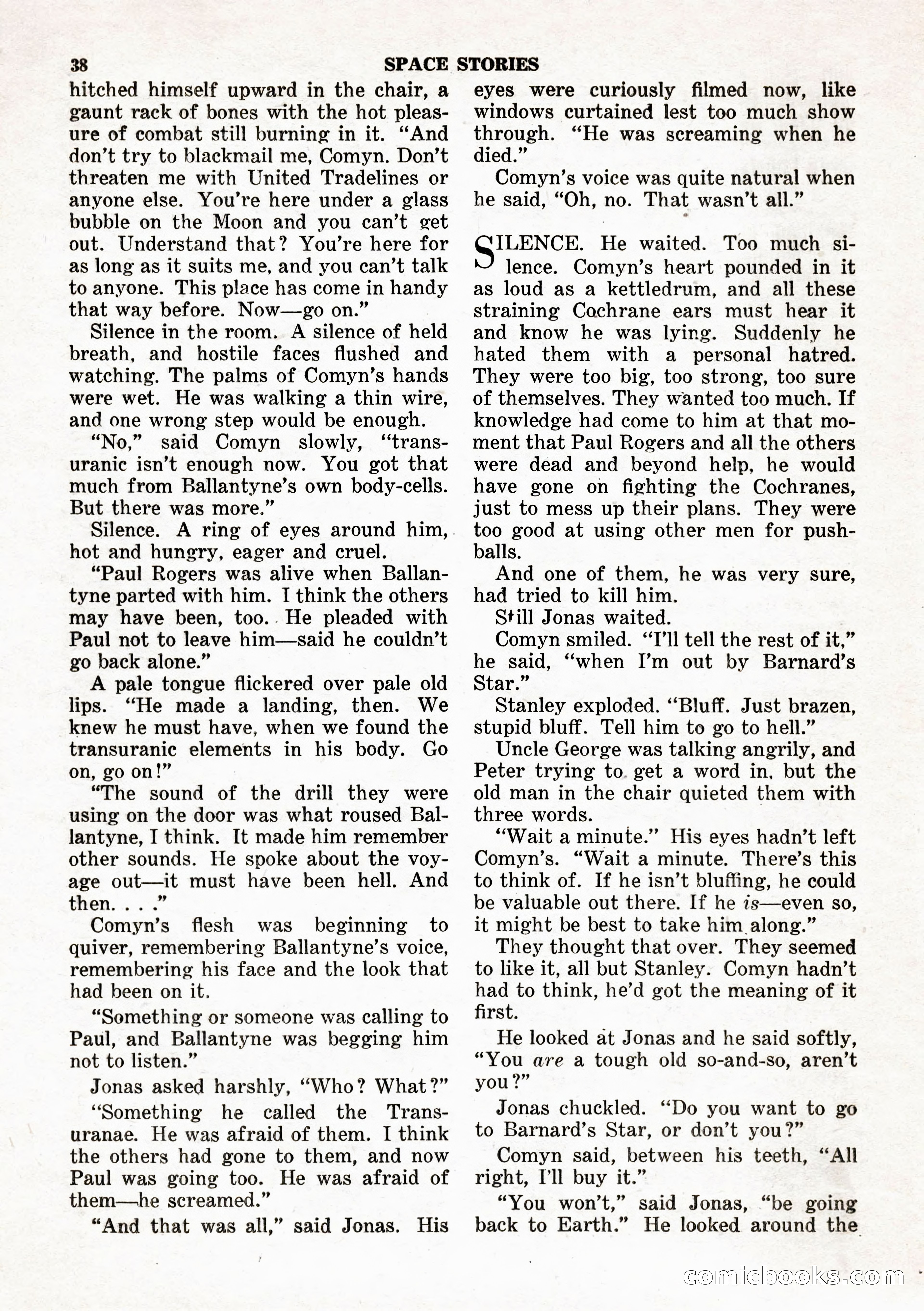 Space Stories, February 1953 — page 38 of 132