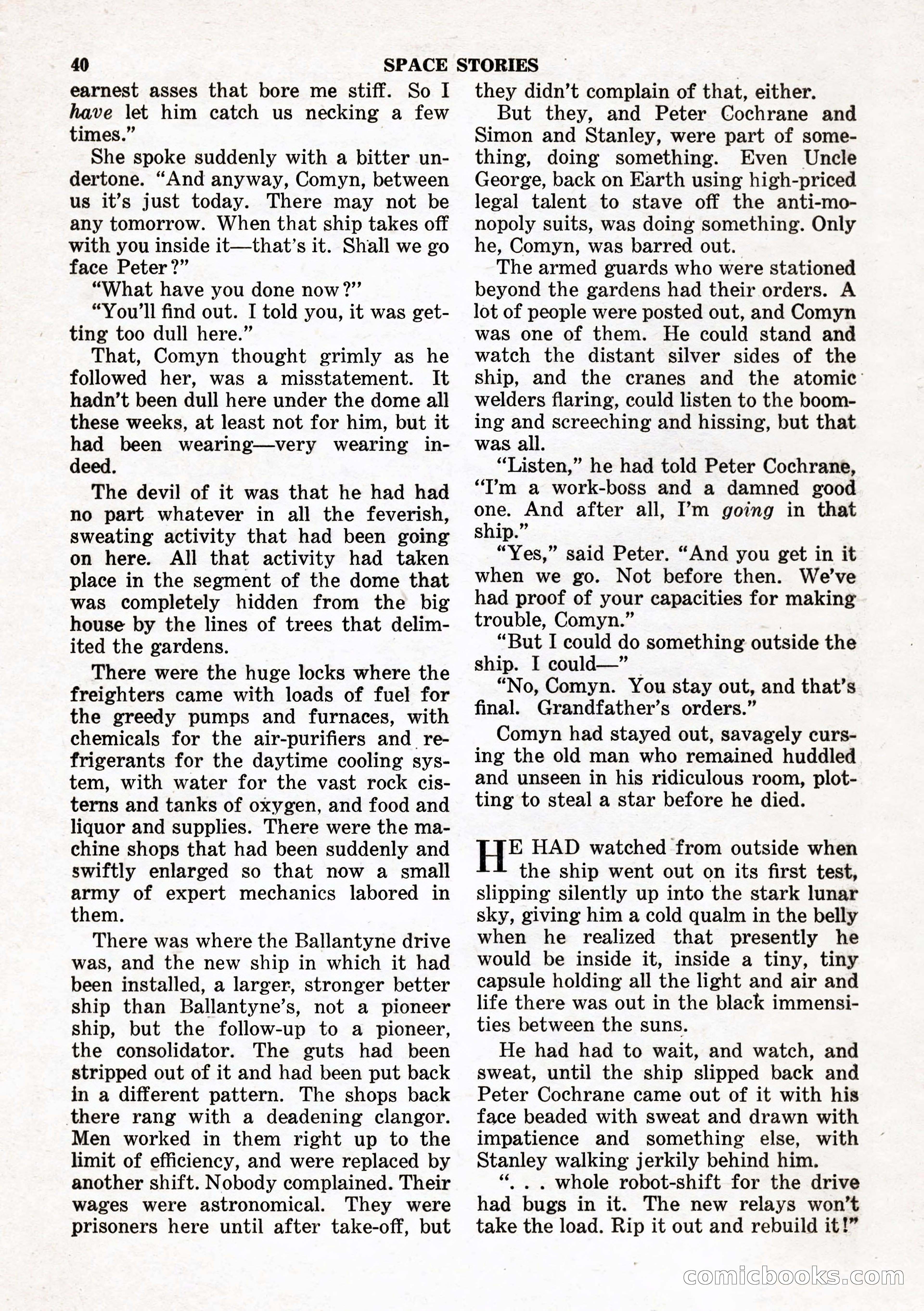 Space Stories, February 1953 — page 40 of 132