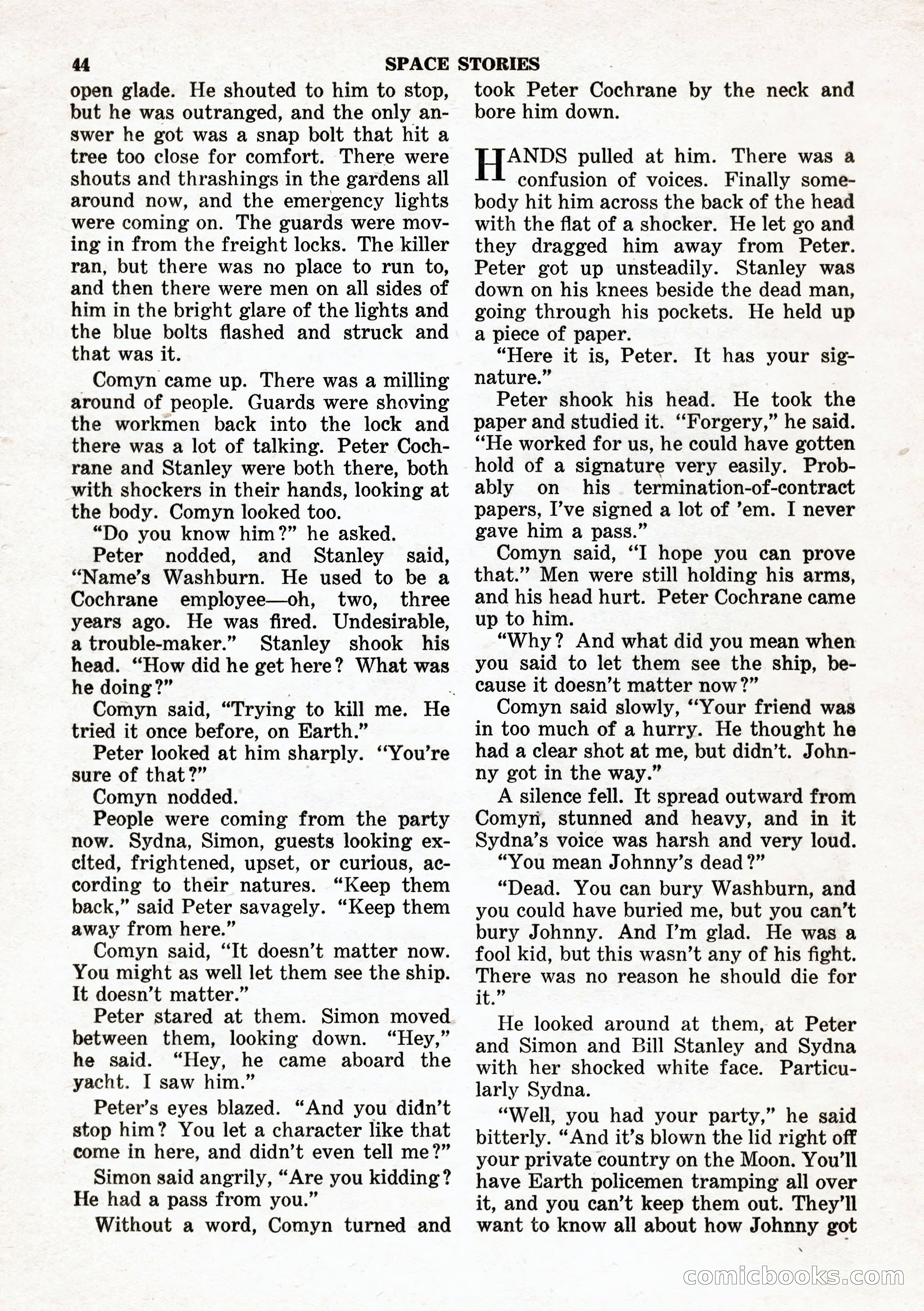 Space Stories, February 1953 — page 44 of 132