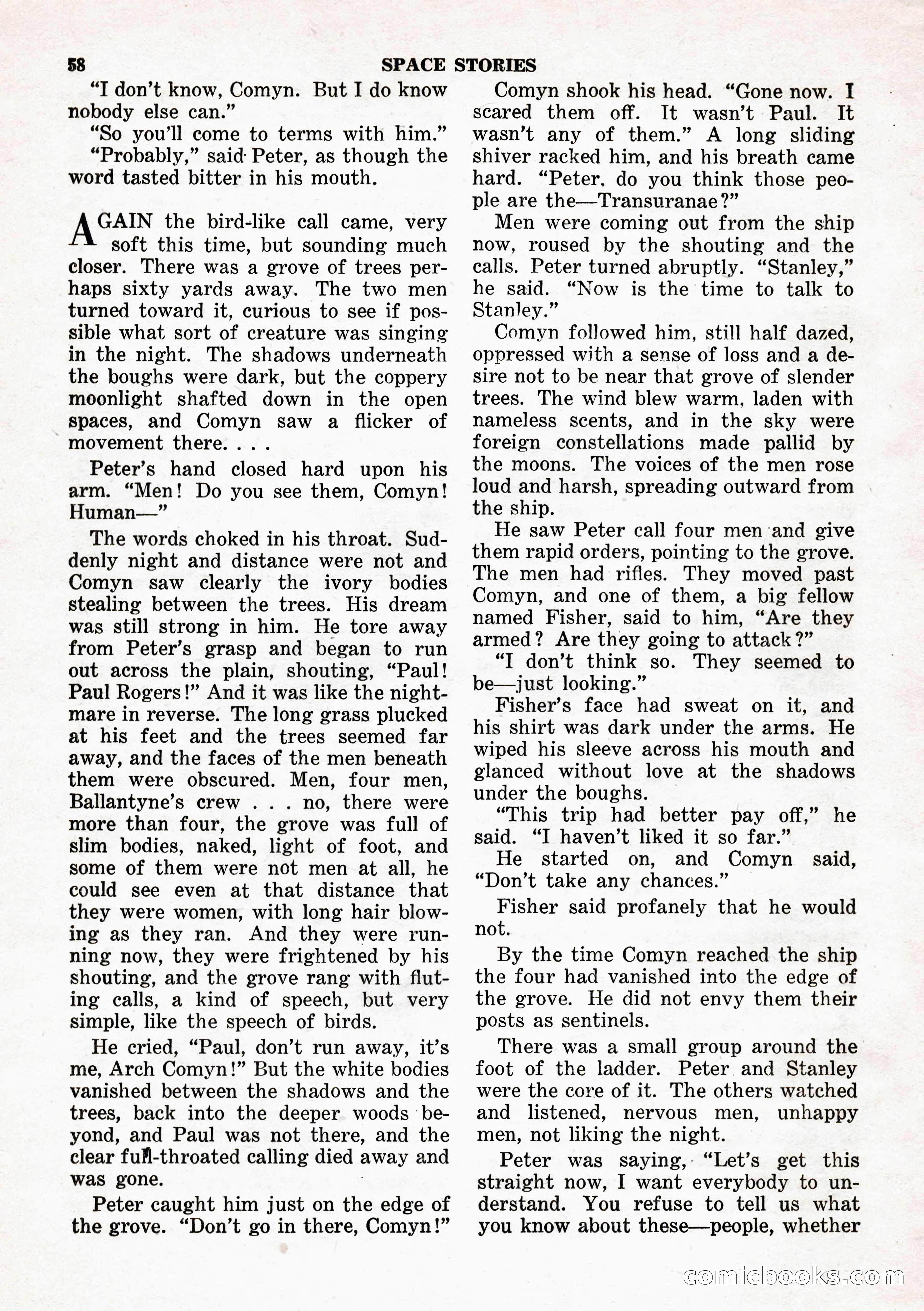 Space Stories, February 1953 — page 58 of 132