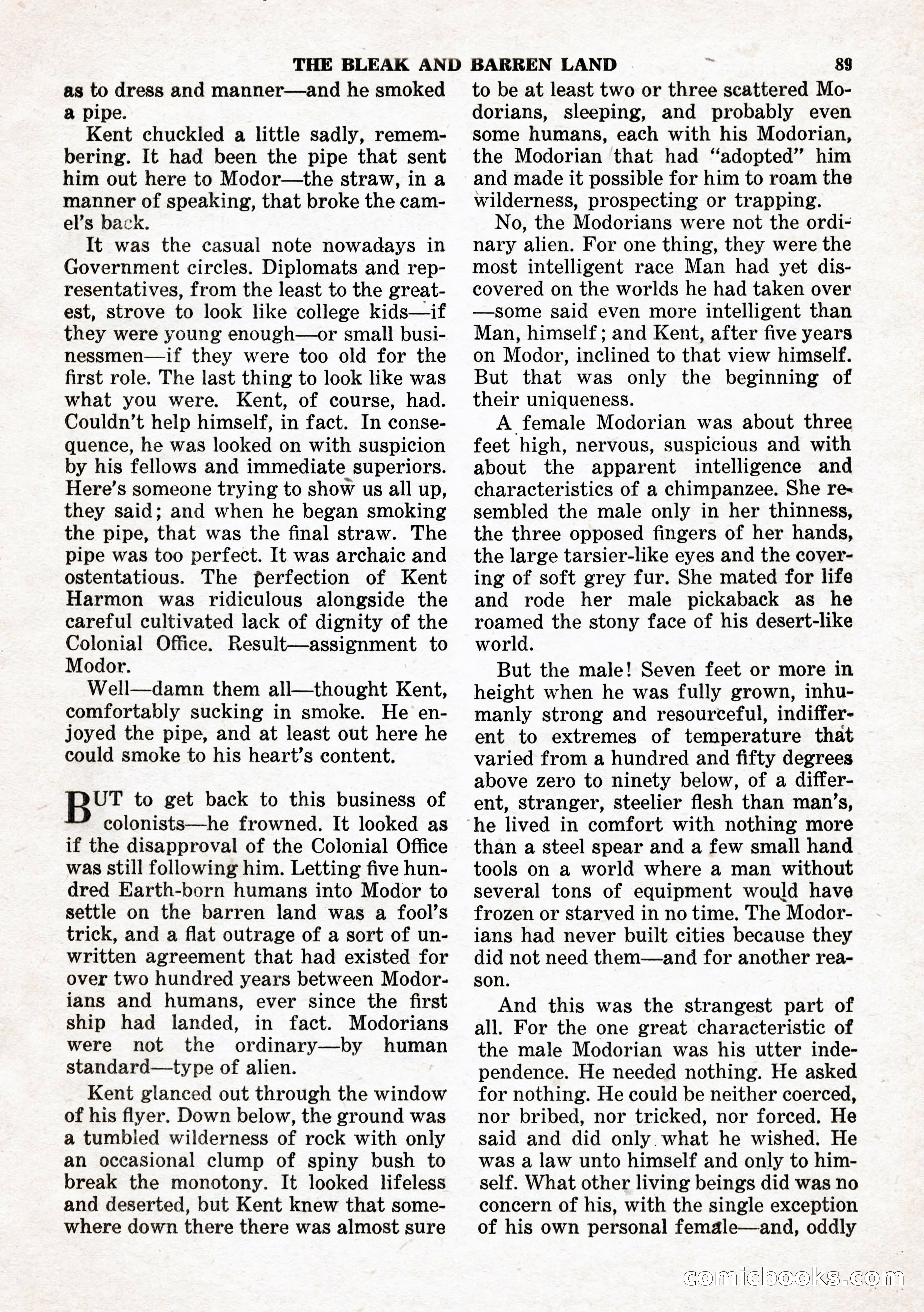 Space Stories, February 1953 — page 89 of 132